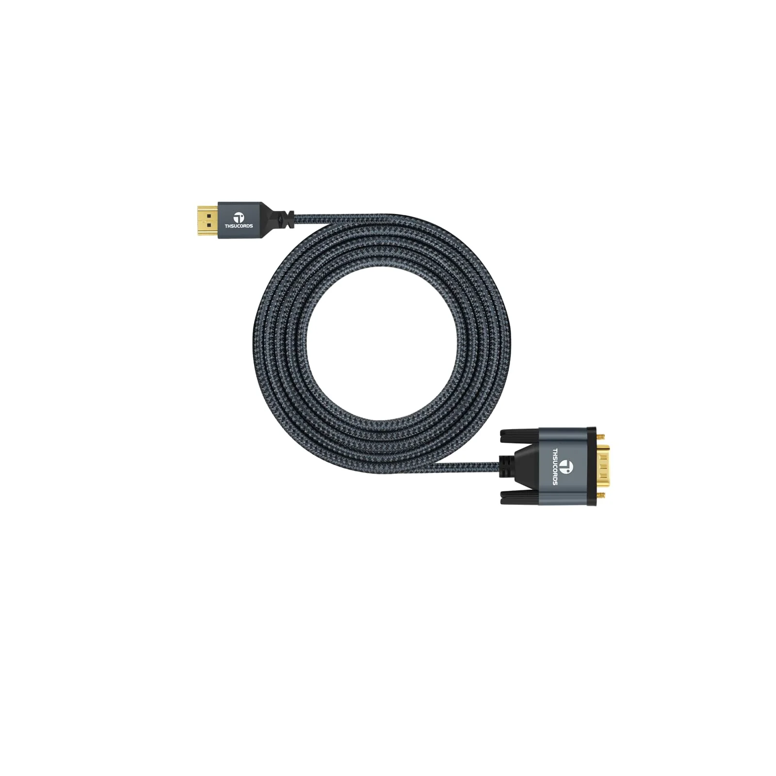 HDMI to VGA Cable 3.3FT, Gold Plated Braided HDMI to VGA Cable (Male to Male) Compatible for Computer, Desktop, Laptop, PC, Monitor, Projector 1-Pack - Image 7