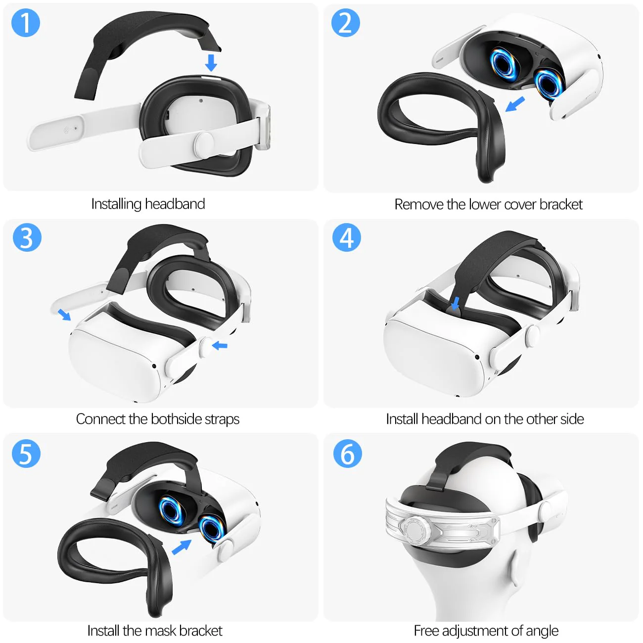 Head Strap for Meta Quest 2 VR Headset Elite Strap Adjustable Soft Cushion Headstrap Oculus Quest 2 Replacement for Virtual Reality - Image 6