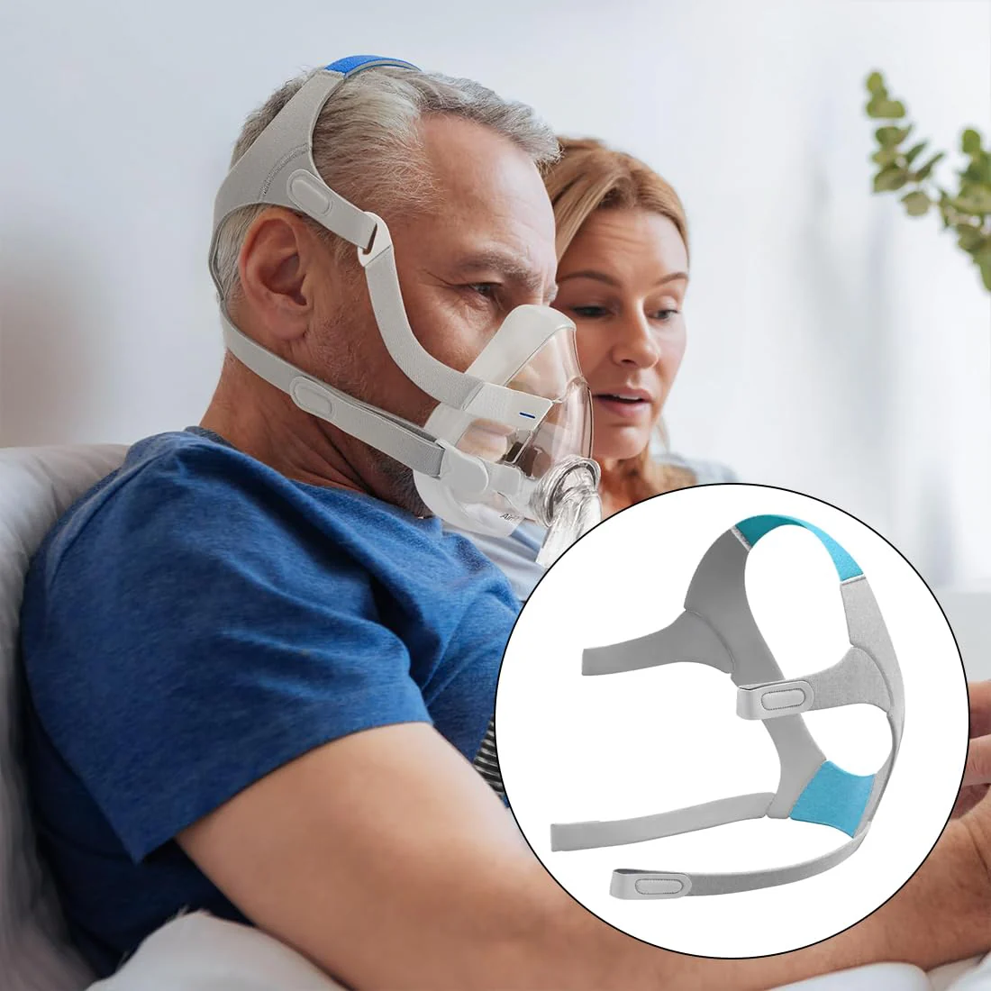 Headgear CPAP F20 Headband Compatible with Resmed Airfit F20 CPAP Mask CPAP Mask Accessories Unisex CPAP Replacement Headband (Mask Not Included) - Image 5