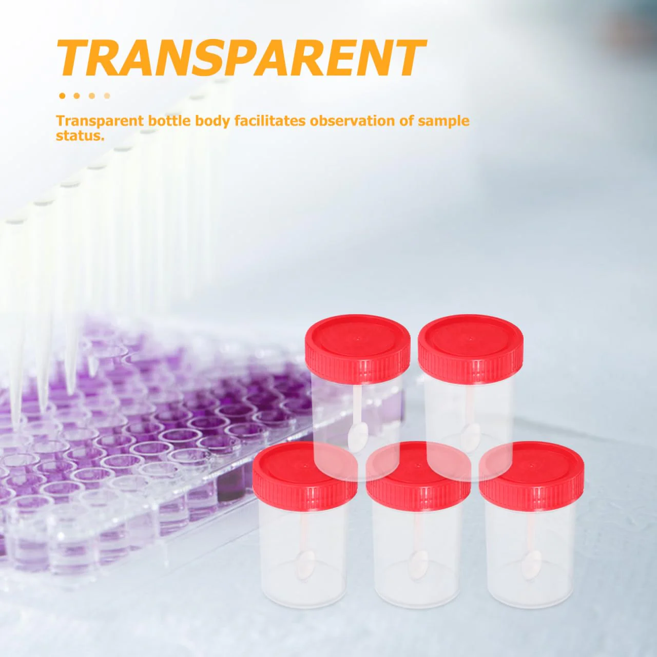 Healifty 50 Pcs Screw On Sample Cups with Spoon Stool Sealed Container Sample Tube 40ml - Image 6