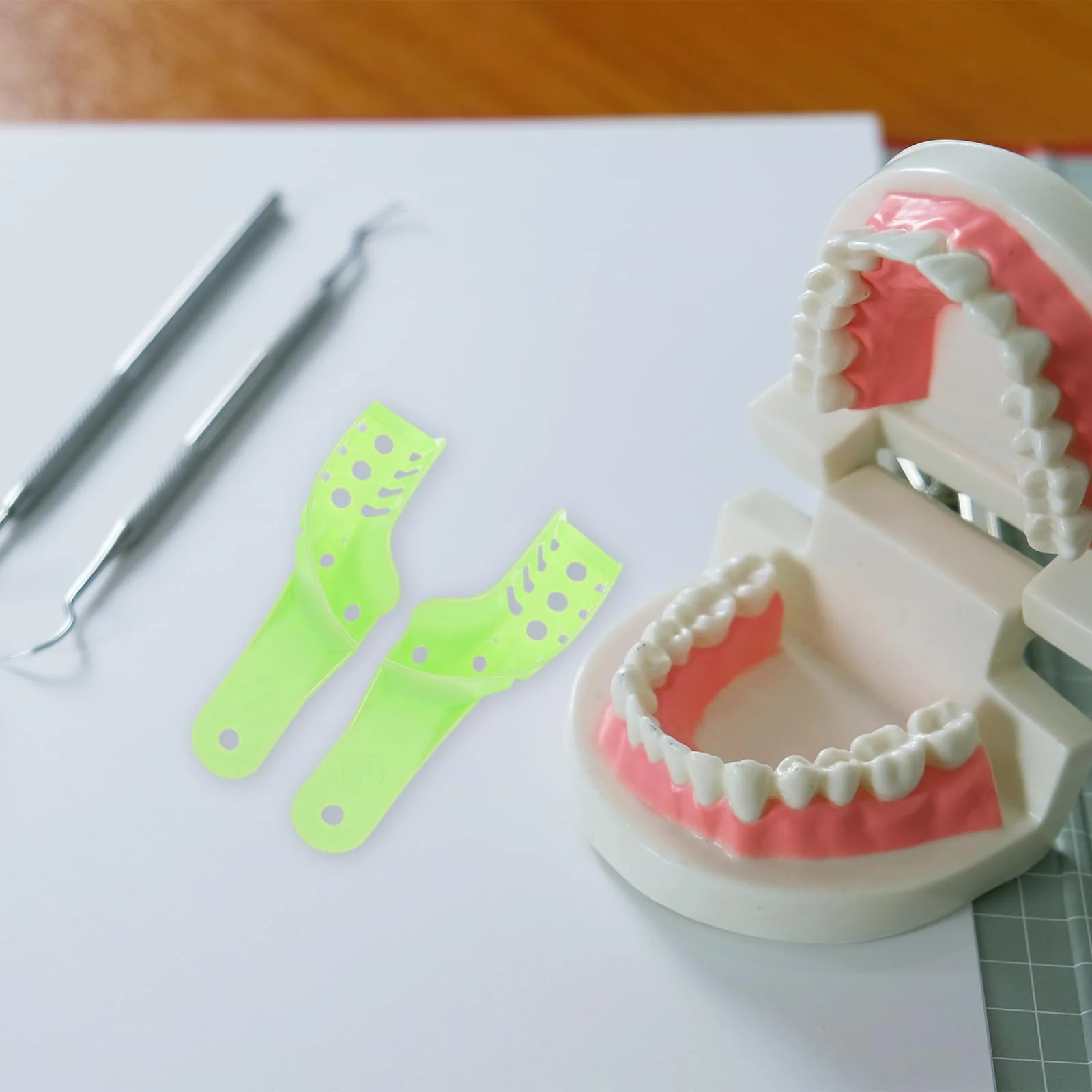 Healifty Dental Disposable Trays Impression Spoons Pack of 10 (Light Green) - Image 2