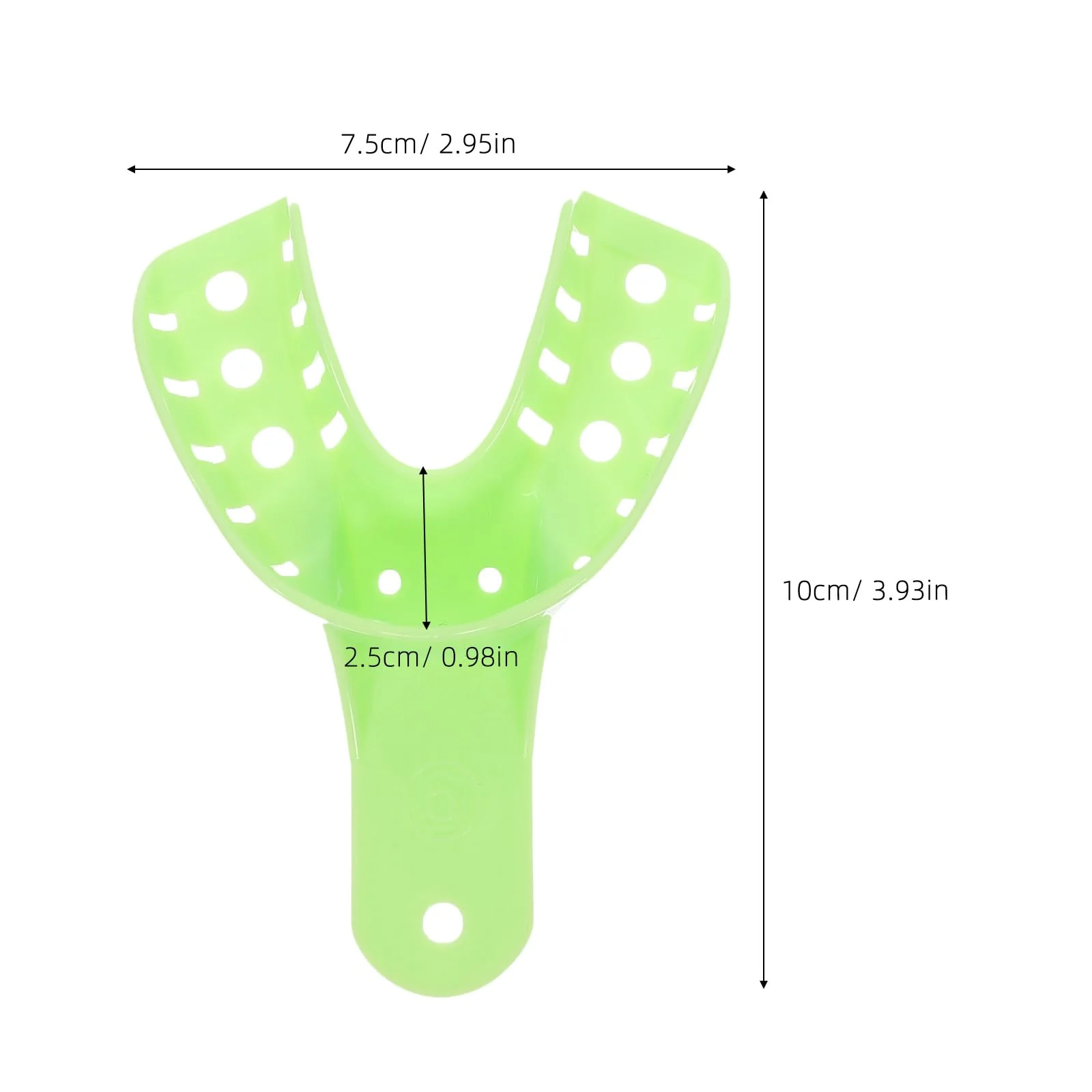 Healifty Dental Disposable Trays Impression Spoons Pack of 10 (Light Green) - Image 3