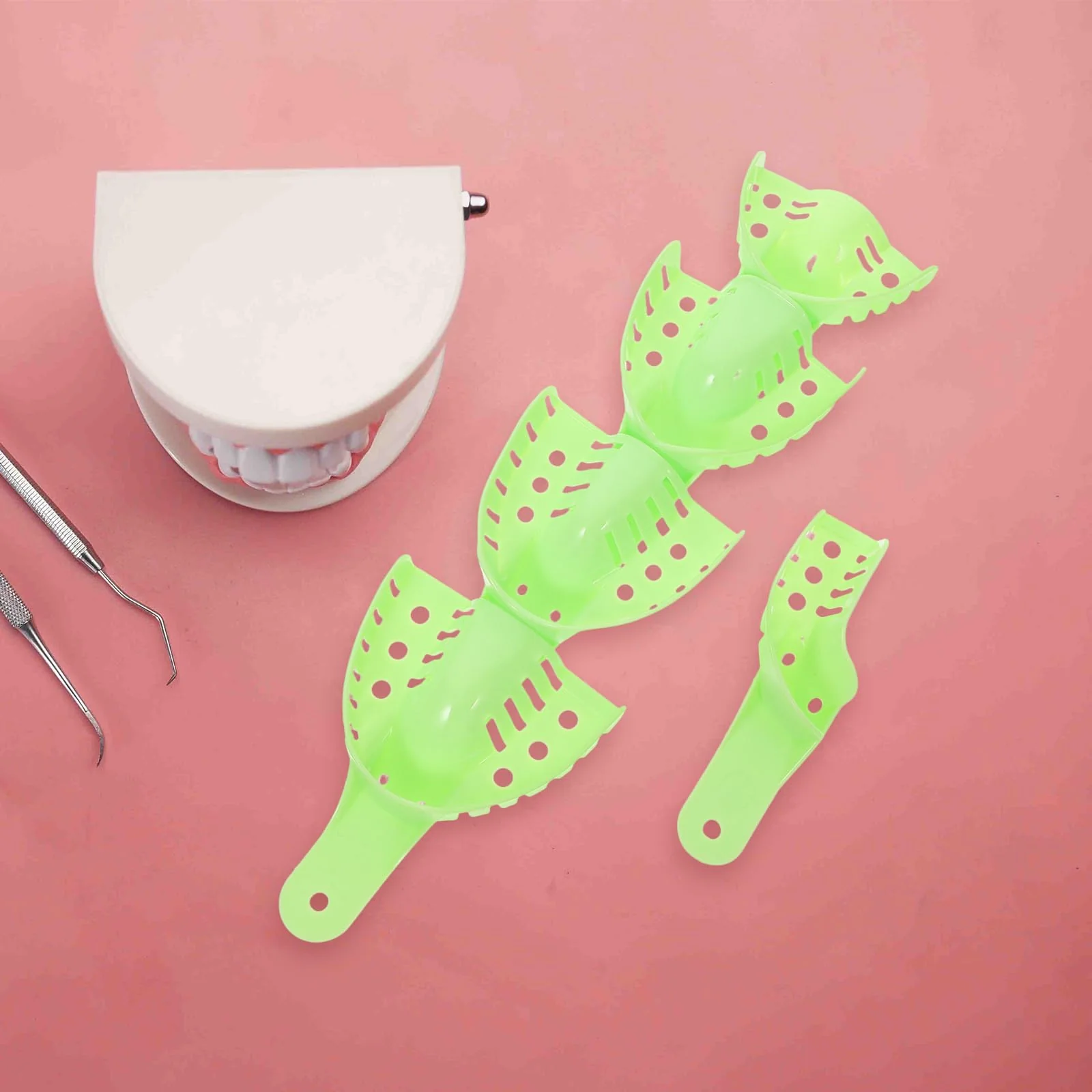 Healifty Dental Disposable Trays Impression Spoons Pack of 10 (Light Green) - Image 9