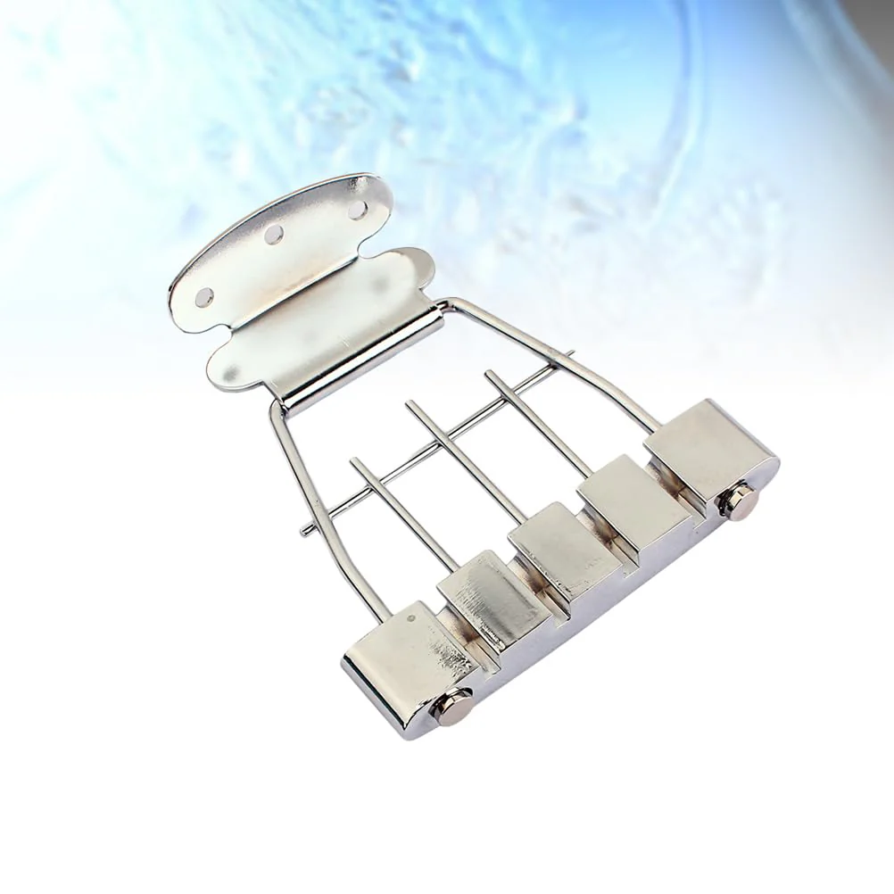 Healifty Four-String Pull-up Board Sturdy Zinc Alloy Guitar Tailpiece for Jazz Archtop Bass Easy Installation Replacement Parts 4.33 X 3.22 X 0.43 Inches - Image 8