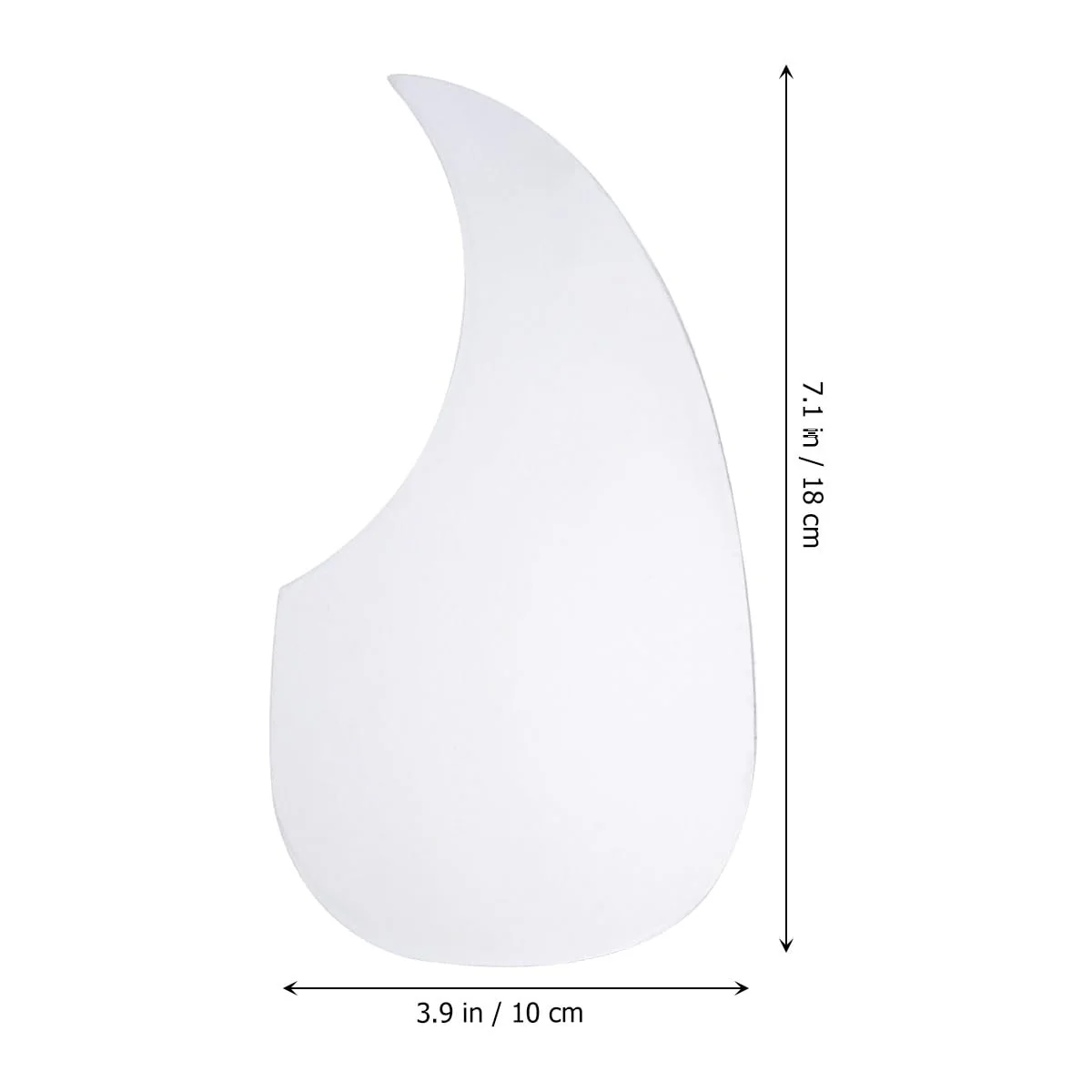 Healifty Guitar Pickguard Clear Plastic Water Drop Shape Pickup Pickguard Scratch Plate for 40-41 Inch Folk Acoustic Electric Guitar (White) - Image 3