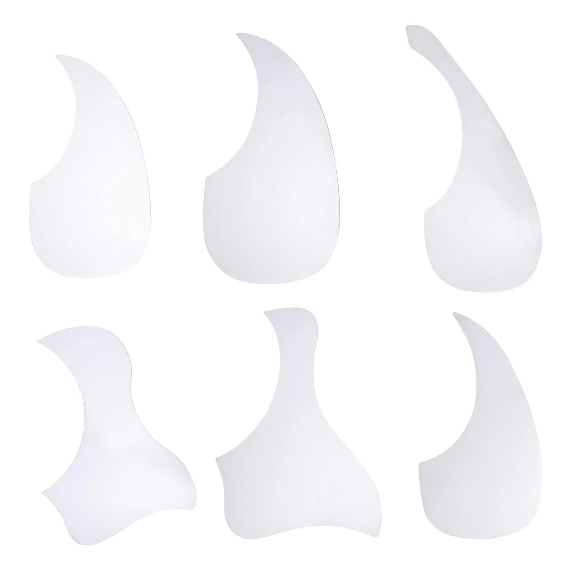 Healifty Guitar Pickguard Clear Plastic Water Drop Shape Pickup Pickguard Scratch Plate for 40-41 Inch Folk Acoustic Electric Guitar (White) - Image 4