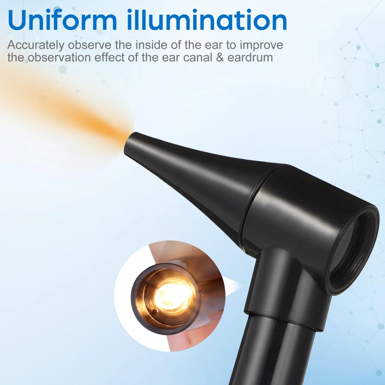 Healifty Otoscope with Light, Ear Cup Otoscope with 5 Otoscope Covers, Diagnostic Ear Care Device for Nurse, Children, Adults & Pets, Pocket Size, Without Battery - Image 4