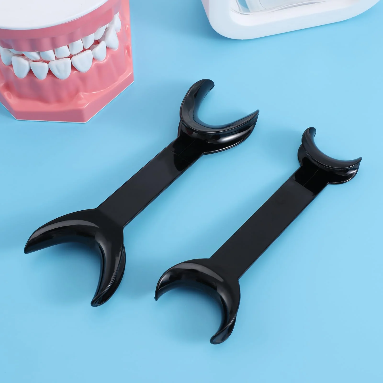 Healifty T-Form Dental Double Head Mouth Opener Teeth Whitening Dental Orthodontic Tool Retractor 8pcs (Black) - Image 5