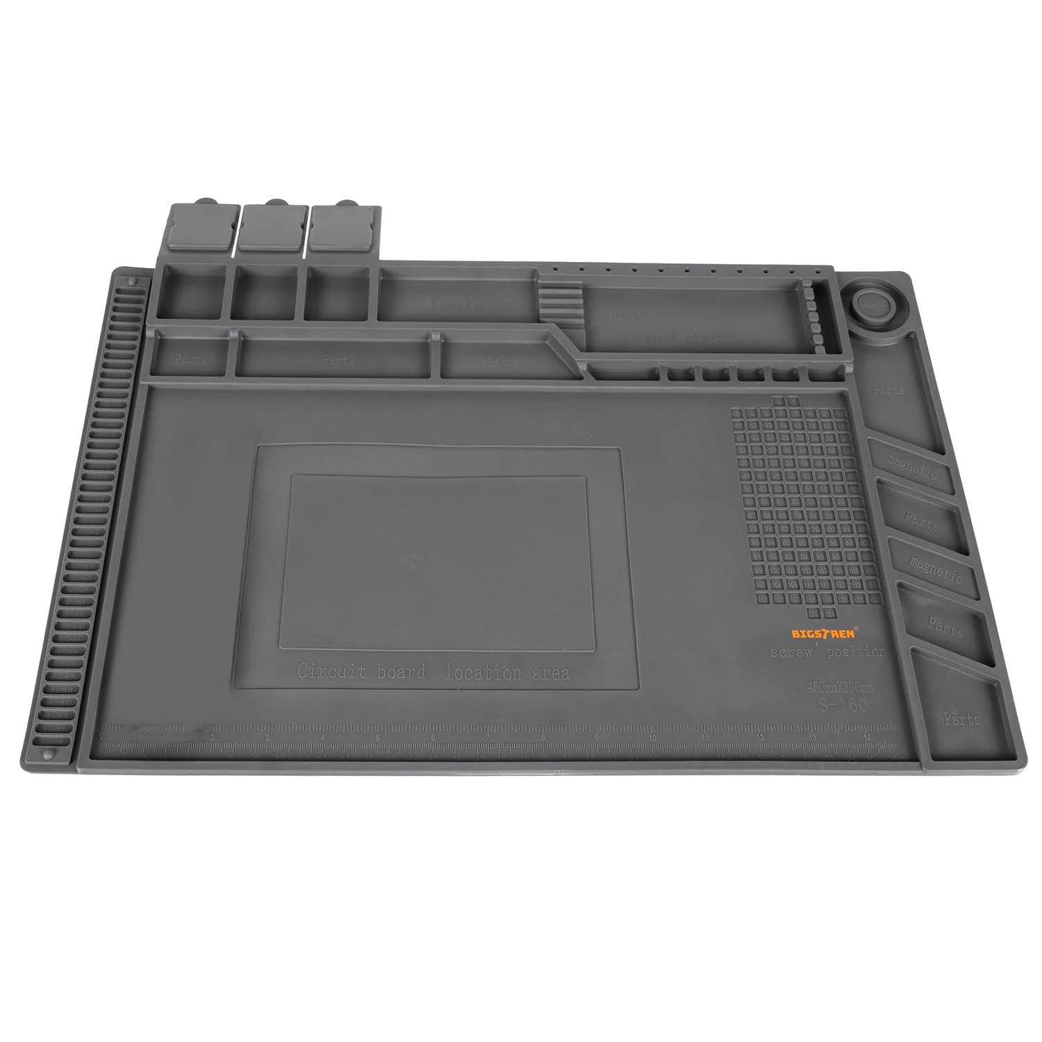 Heat Resistant Magnetic Repair & Soldering Mat Silicone 30 x 45 cm Grey 22727 - Image 9
