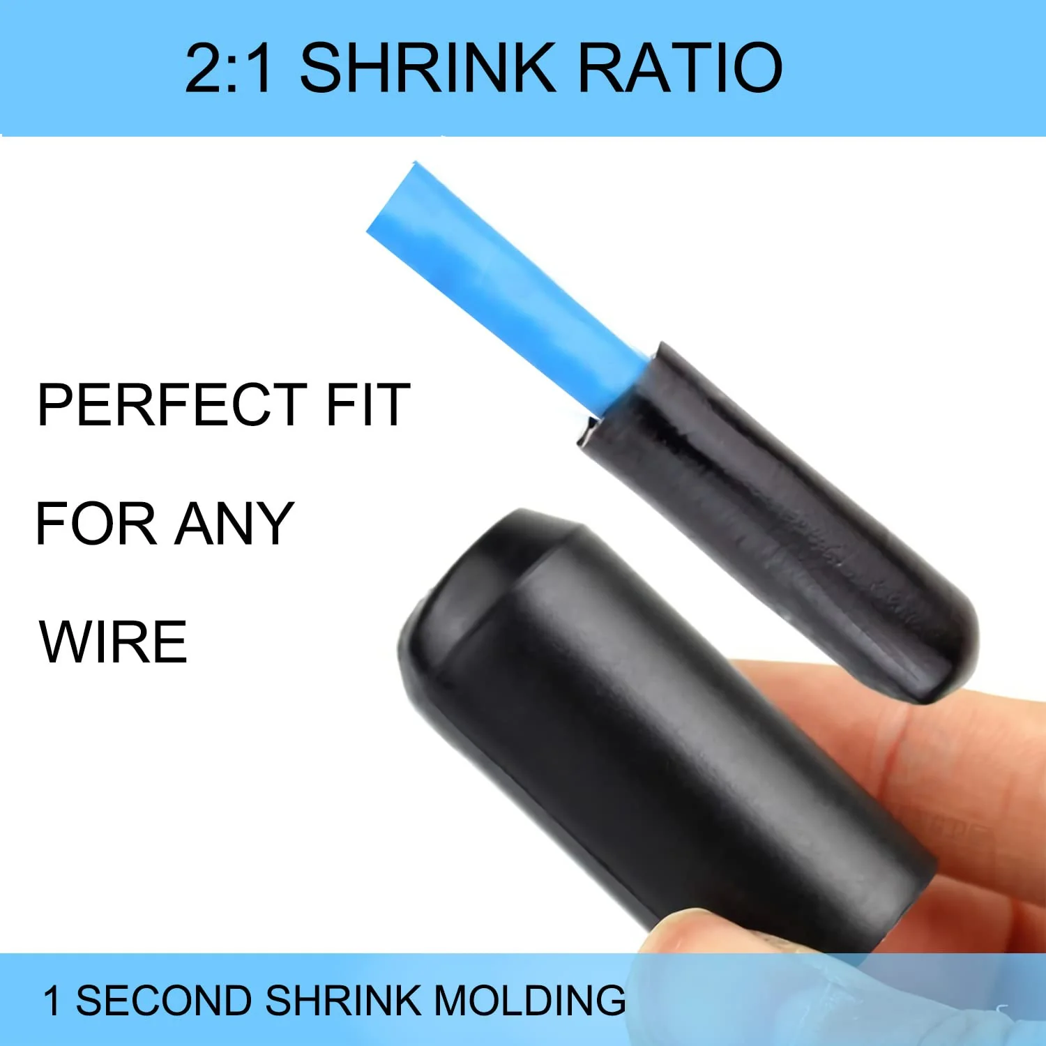 Heat Shrink Tube Heat Shrink Caps 50 mm Warm Shrink End Cap Waterproof Insulation Protection for Cable End Pack of 4 (50 mm) - Image 3