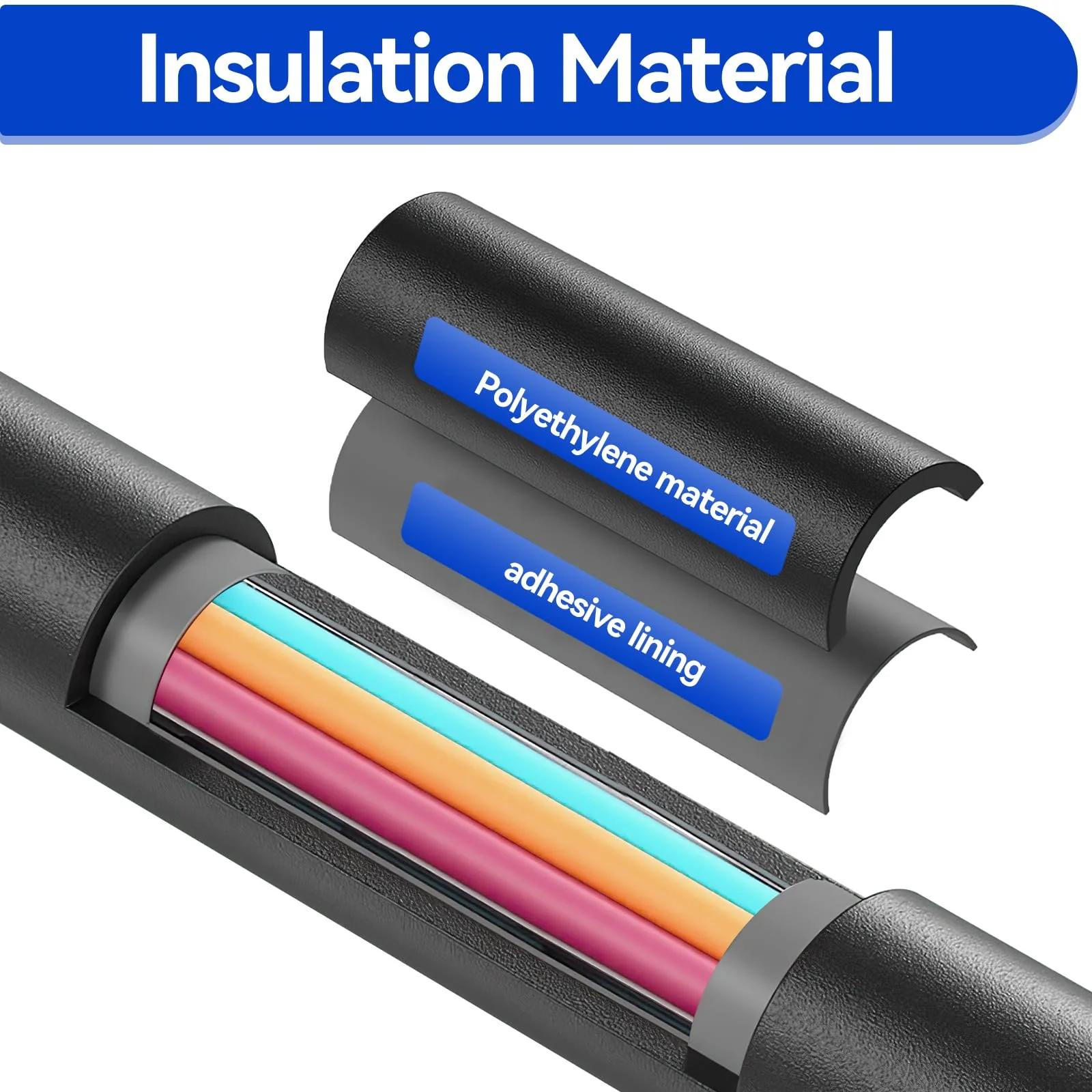 Heat Shrink Tube, Heat Shrink Tube with Adhesive, 4:1 Heat Shrink Tubes, Waterproof, Heat Shrink Tube Black for Cable Insulation, Marking, Cable Bundling, Repairs (20 mm x 2 m) 20MM*2M - Image 3