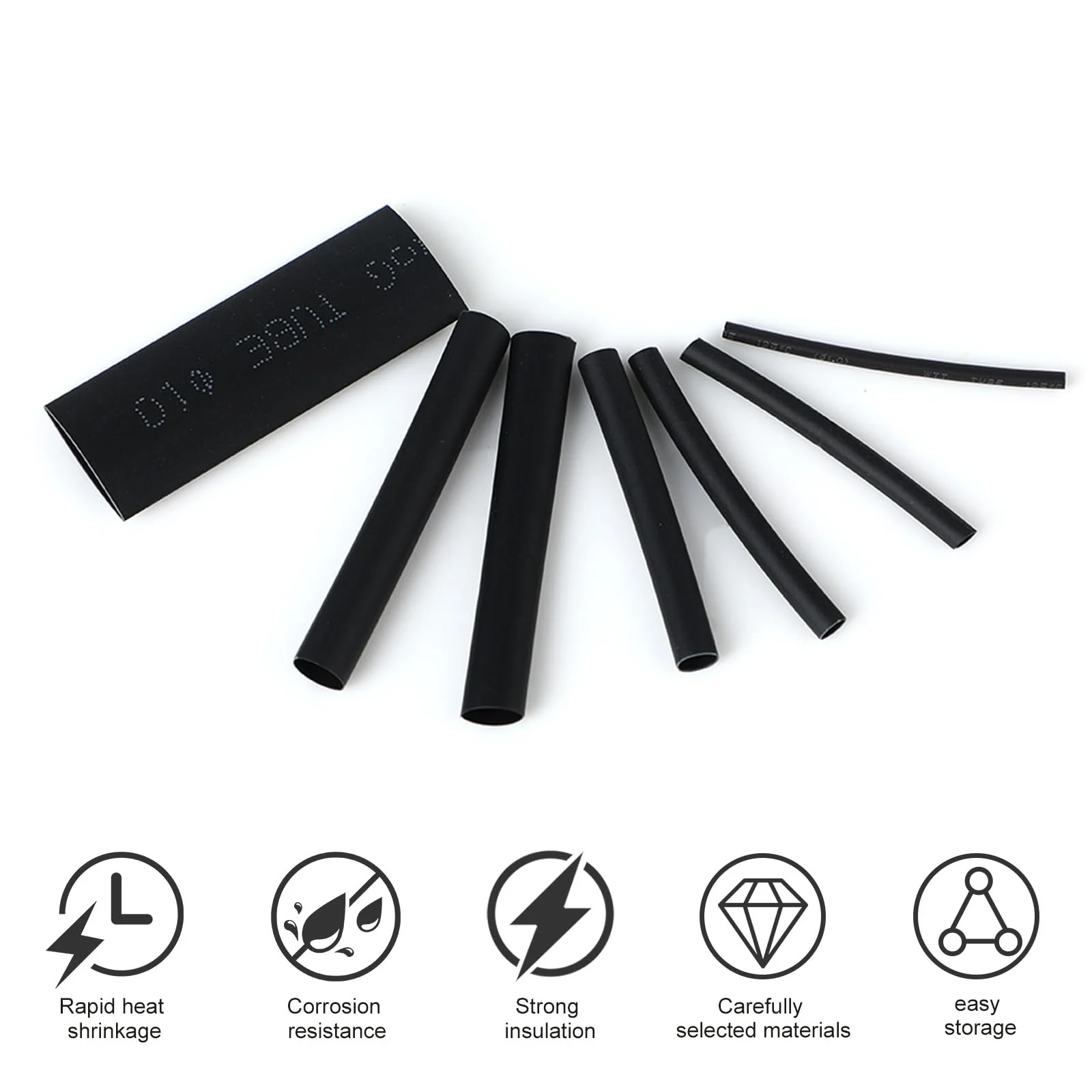 Heat Shrink Tube Set, Heat Shrink Tubing 2:1 Ratio, 580 Pieces Heat Shrink Tubing, for Connecting, Rust Protection, Water Resistance and Insulation of Cables in Households or Industries - Image 6