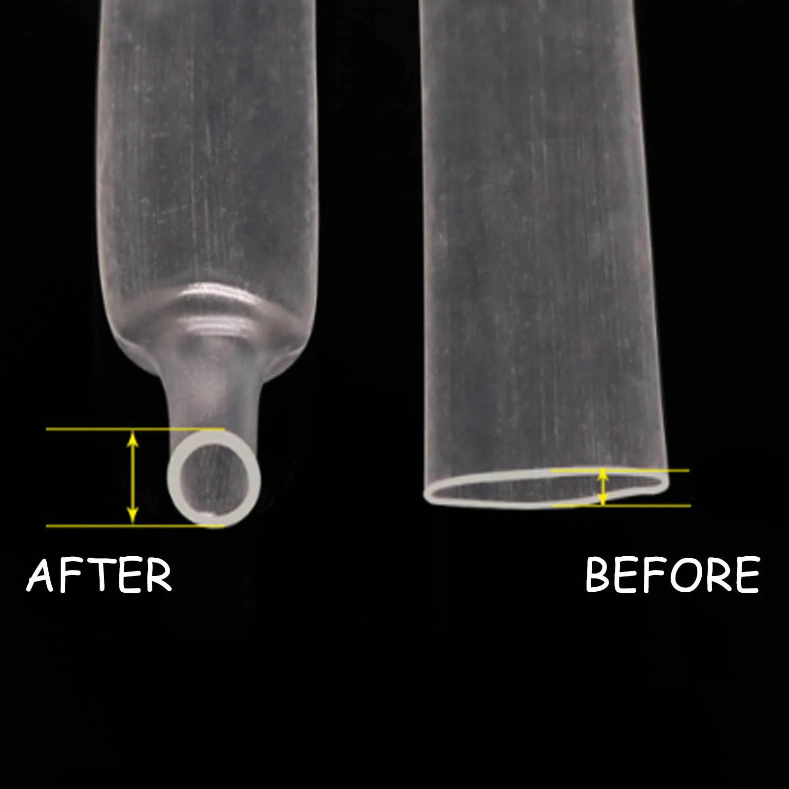 Heat Shrink Tube Set, Waterproof Heat Shrink Connectors in 6 Sizes, Transparent, Ideal for Electrical Insulation and Cable Repairs, Pack of 150 - Image 5
