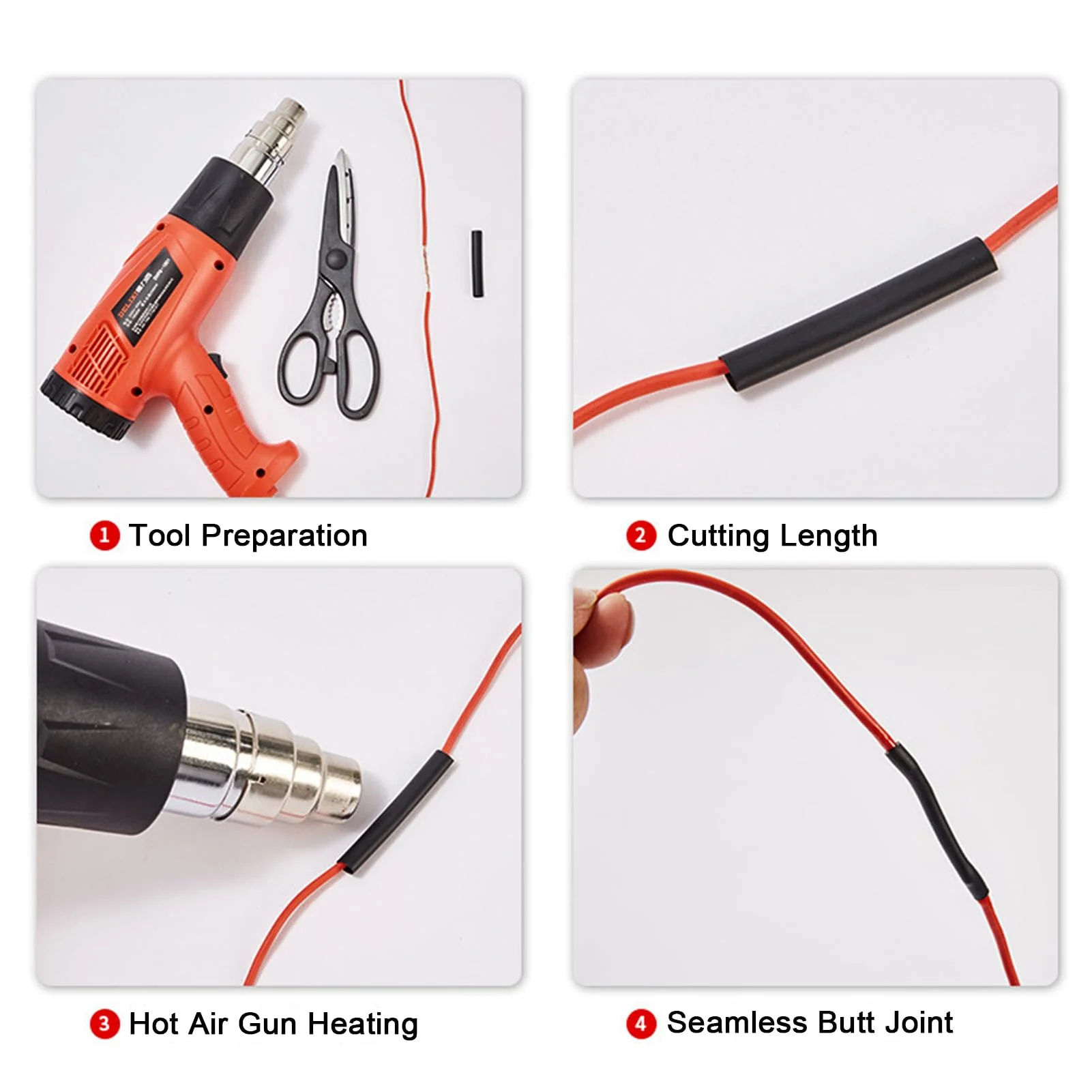 Heat Shrink Tubing, Black, 4:1 Heat Shrink Tubing, Heat Shrink Tube Assortment, Waterproof, Heat Shrink Tube with Adhesive, Heat Shrink Tube Set, for Cables, Marking (Diameter 12 mm x 2 m) Diameter 12 mm x 2 m - Image 7