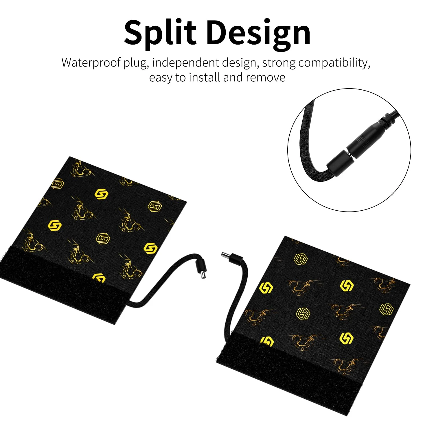 Heated Grips Cover, Motorcycle Heated Handlebar Warmers, Universal 12V Grip Heaters for Harley Motorcycle Dirt Bike Street Bike ATV 4 Wheeler - Easy to Install Heated grip cover - Pattern - Image 4