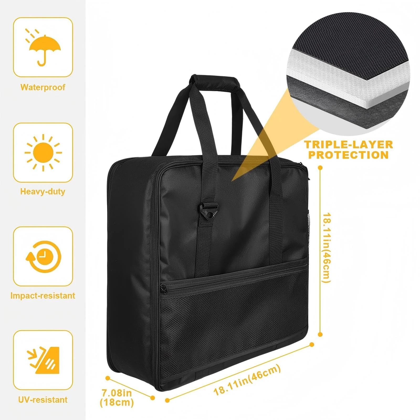Heavy Duty Carry Case for Ninja Slushie Machine FS300/FS301, Front-Load Design, Portable Frozen Drink Maker Travel Bag for Parties & Outdoors - Padded Protection with Easy Side Access - Image 5