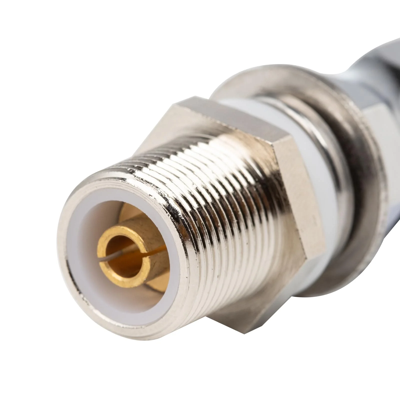 Heavy Duty SO-239 Stud Mount for CB Radio Antenna Standard 3/8 x 24 Threaded Antenna Stud Mount Adapter CB SO239 Stud Mount for Any 1/2" Hole Silver - Image 4