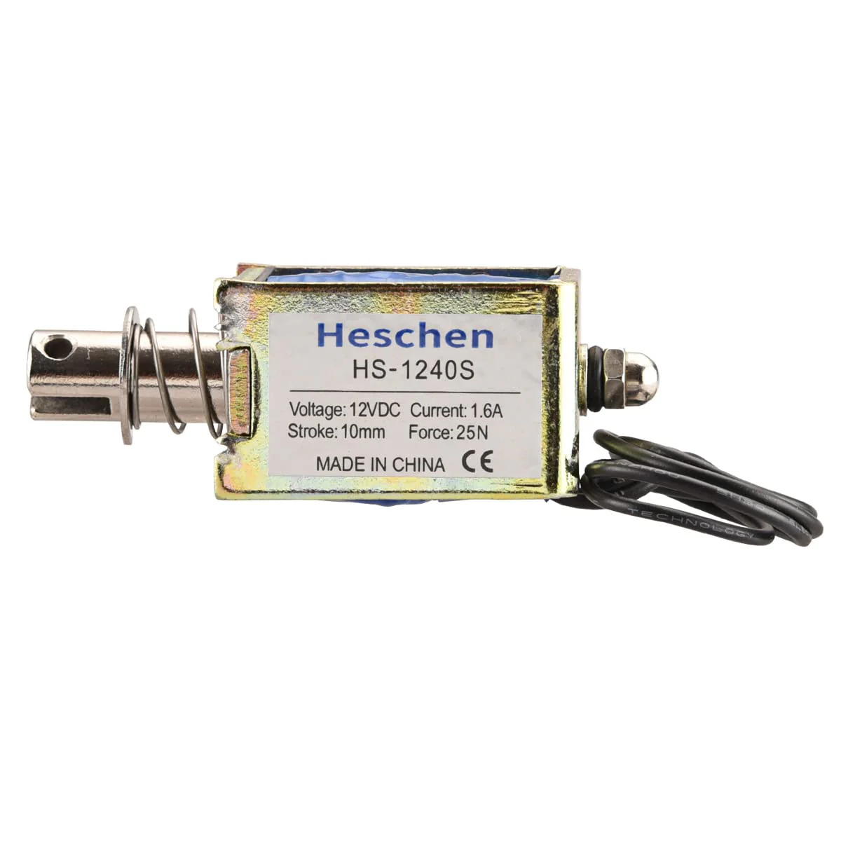 Hechen Solenoid Coil Electromagnetic Net HS-1240S DC12V 1.6A 25N 10mm Hub Push Pull Type Open Frame Door Lock - Image 6
