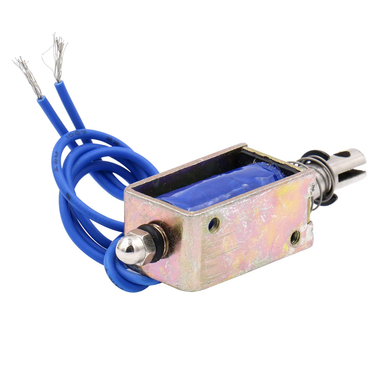 Hechen solenoid electromagnet HS-0730B DC 24V 500mA 5N 10mm stroke push pull type open frame - Image 6
