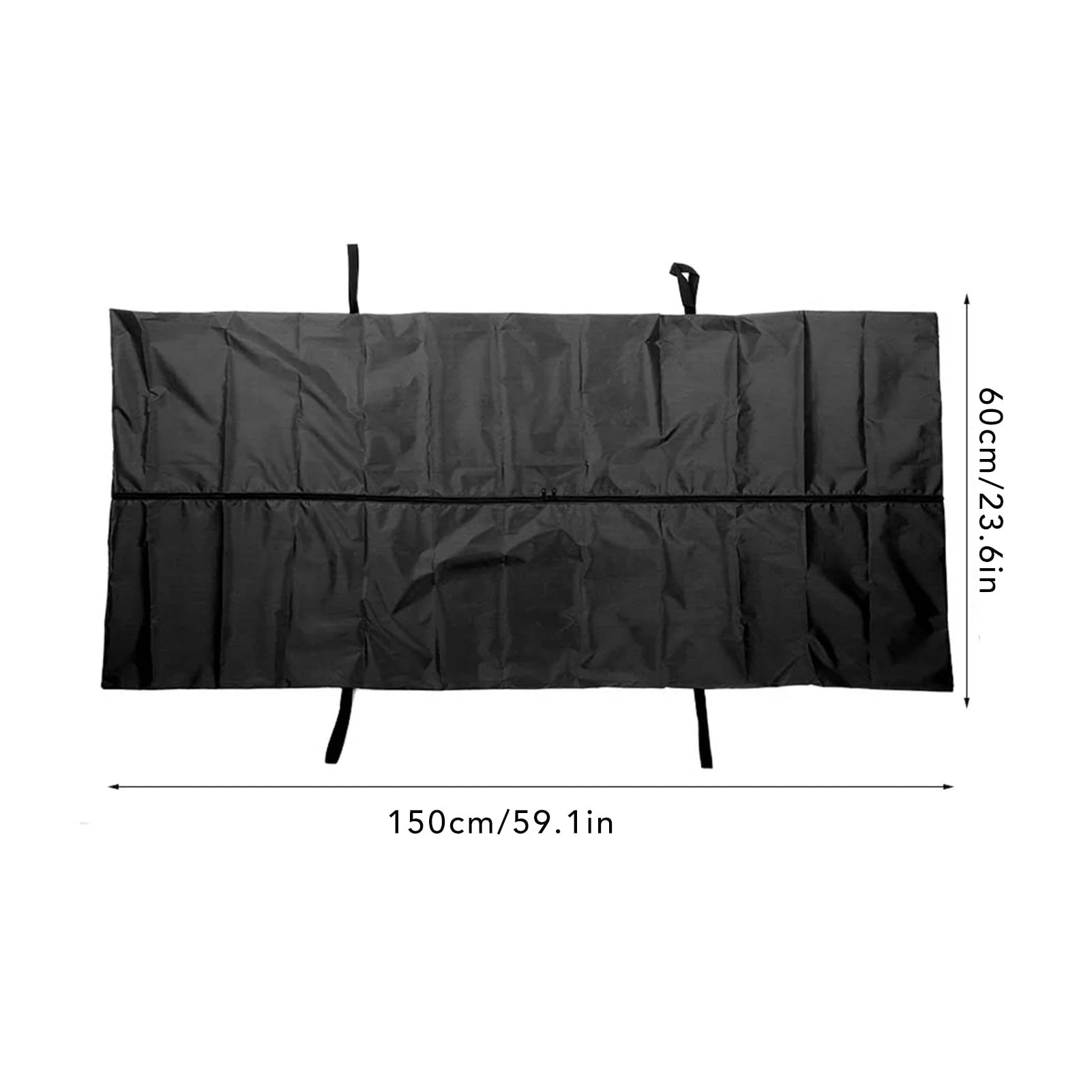 HEEPDD Body bag, black body bag for emergency, body bag made of Oxford fabric, 210D silver coated, waterproof bag with 4 side handles, zip in the (150 x 60 cm) 150*60CM - Image 9