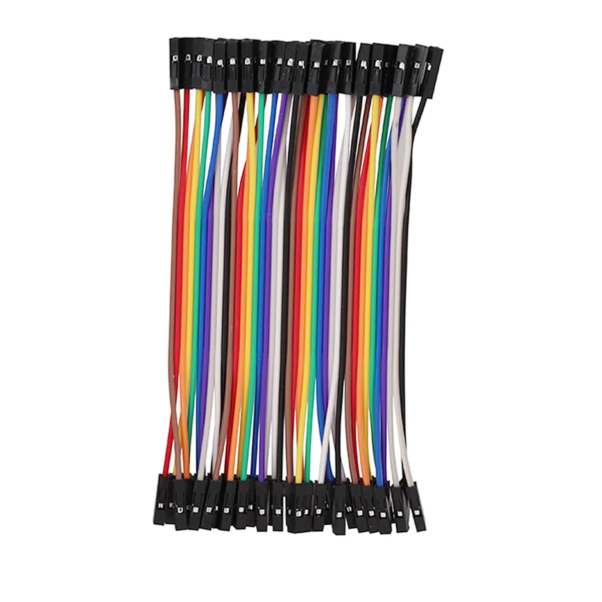 Heevhas 80pcs 40Pin Jumper Wire Cable Breadboard Ribbon Cables 10 cm Female-Female Jumper Cable 24AWG Wire Bridges for Arduino Breadboard DIY Project 80 pieces female 10CM - Image 4