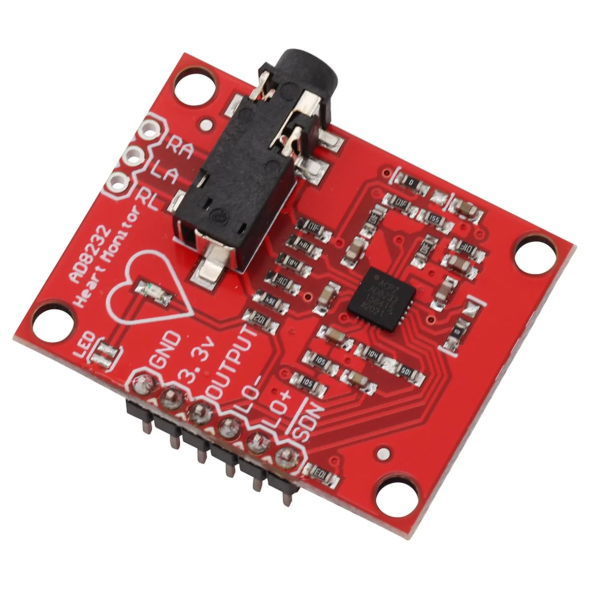 Heevhas ECG Module AD8232 ECG Measurement Pulse Heart Rate Monitor Module Kit ECG Monitoring Sensor with Cable - Image 2