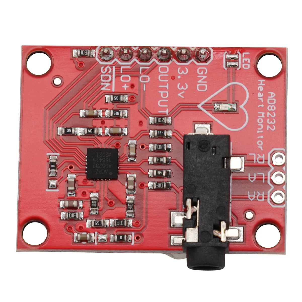 Heevhas ECG Module AD8232 ECG Measurement Pulse Heart Rate Monitor Module Kit ECG Monitoring Sensor with Cable - Image 3