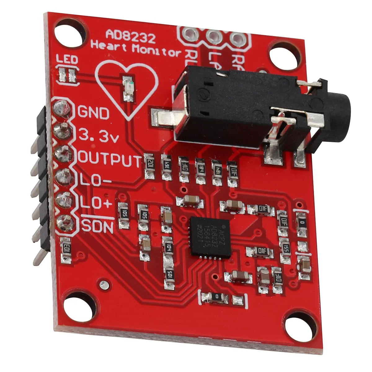 Heevhas ECG Module AD8232 ECG Measurement Pulse Heart Rate Monitor Module Kit ECG Monitoring Sensor with Cable - Image 4