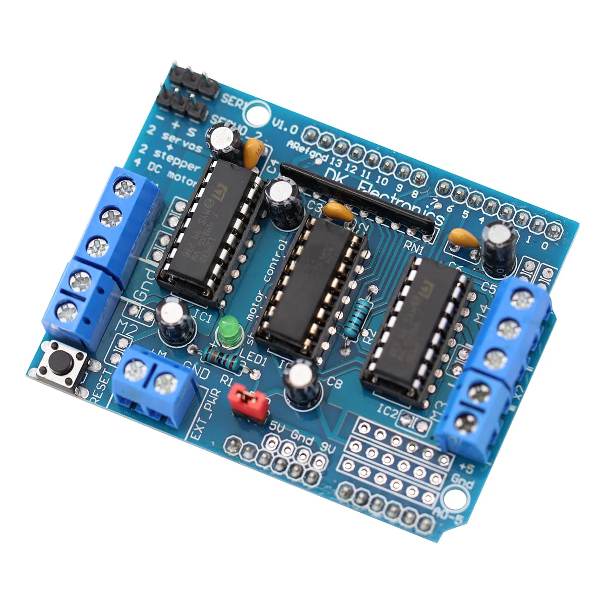 Heevhas L293D DC Motor Driver Expansion Card Stepper Motor Driver Stepper Expansion Board Motor Driver Shield (Pack of 2) - Image 2