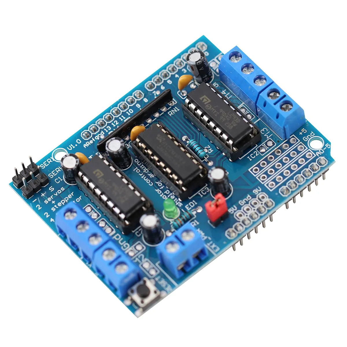 Heevhas L293D DC Motor Driver Expansion Card Stepper Motor Driver Stepper Expansion Board Motor Driver Shield (Pack of 2) - Image 4