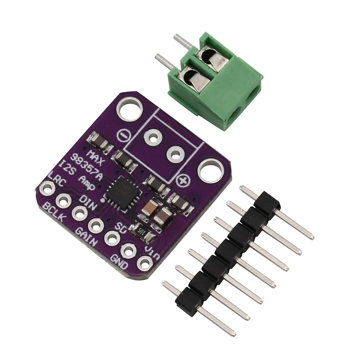 Heevhas MAX98357 Audio Power Amplifier Module I2S Class D Filterless Audio Amplifier Board for Raspberry Pi (Pack of 3) - Image 2