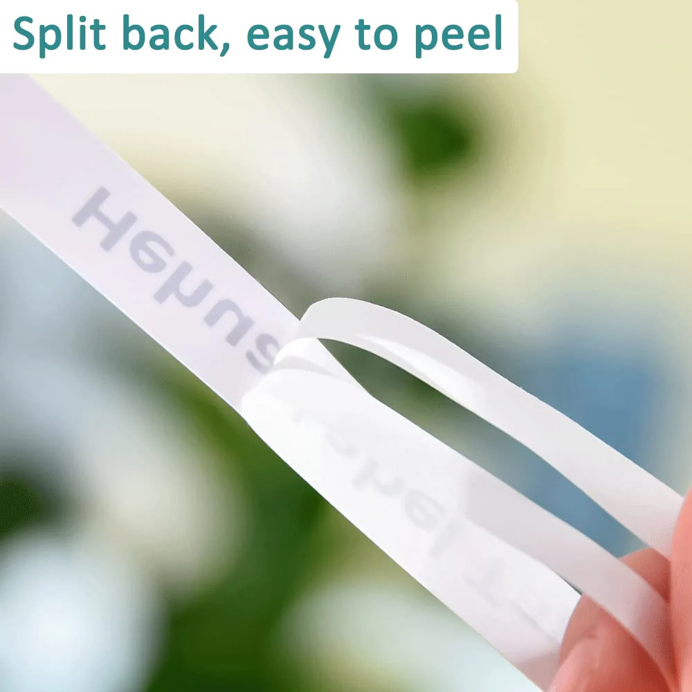 Hehua Label Maker Tape 12mm 0.47 White Compatible for Brother P Touch Label Tape 1/2", Tze Tz Tape 12mm 0.47 Laminated White Compatible for Brother Ptouch PTD210 D220 D400 D410 D600 PTH110, 6 Pack - Image 7