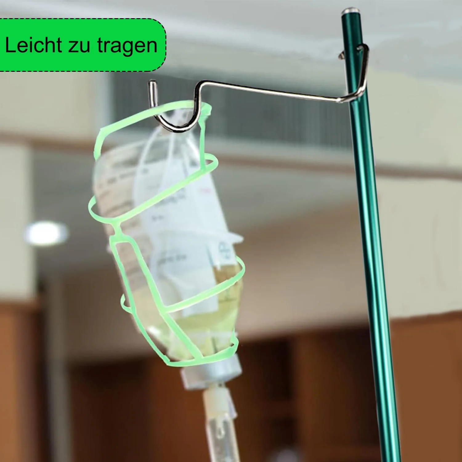 Height Adjustable Infusion Stand, 1 Piece Infusion Cutlery with 30 Pieces Hangers, Foldable Infusion Stand, Portable Medical Infusion Set Infusion Bag Stand for Home/Hospital - Image 7