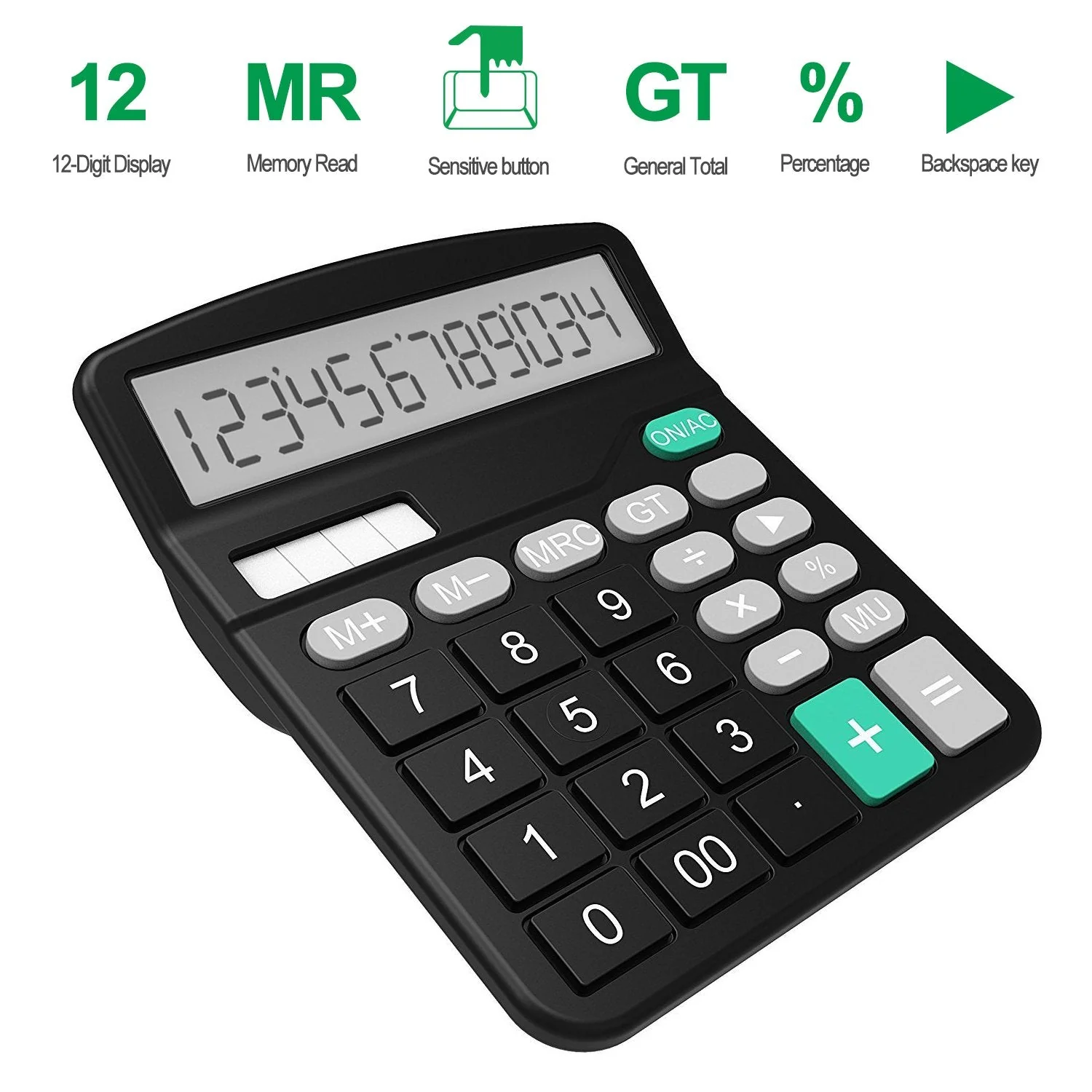 Helect Calculator, Standard Function Desktop Calculator, Black - Image 5