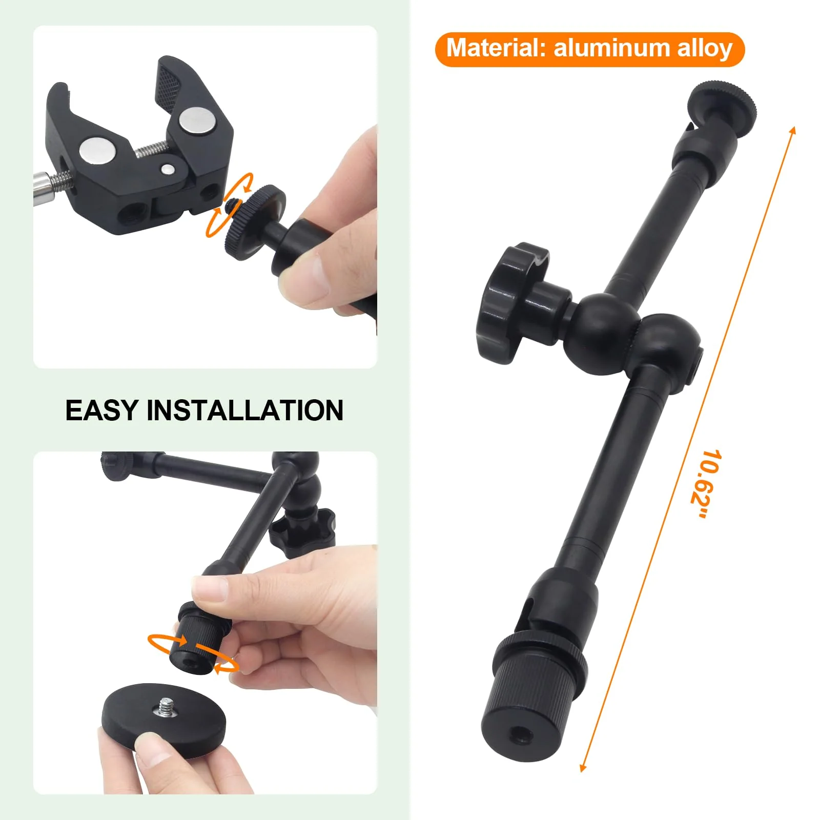 Helping Hands Soldering,360 Degree Rotation Hot Air Gun Frame, Camera Mounts Clamps Heat Gun Bracket Third Hand Tool for Soldering,Magnetic Helping Hands - Image 3