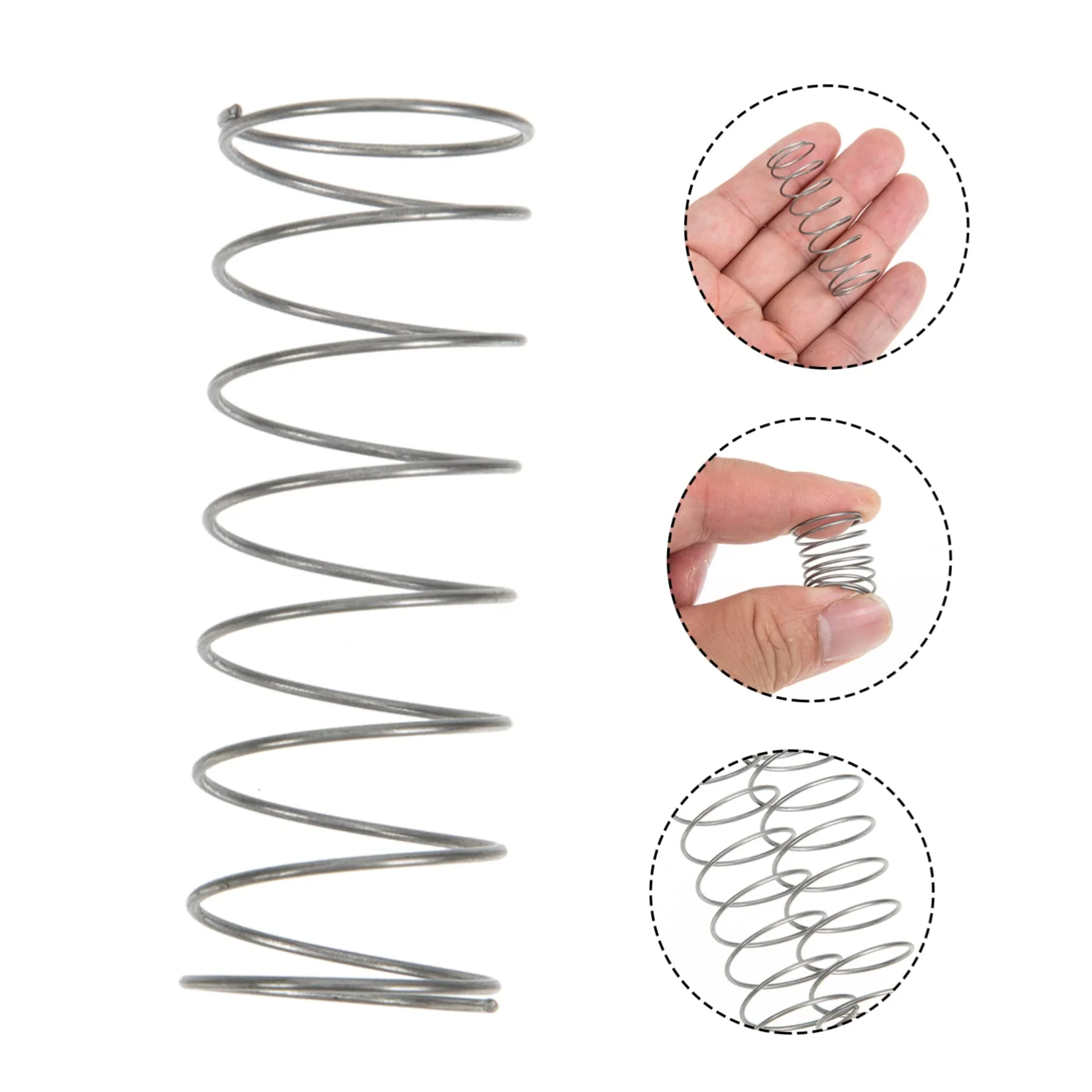 Hemoton 3pcs Durable Trumpet Springs Portable Button Spring Replacement for Trumpet Sturdy Convenient Accessories for Wind Instruments 4.9x1.7cm Silver - Image 6