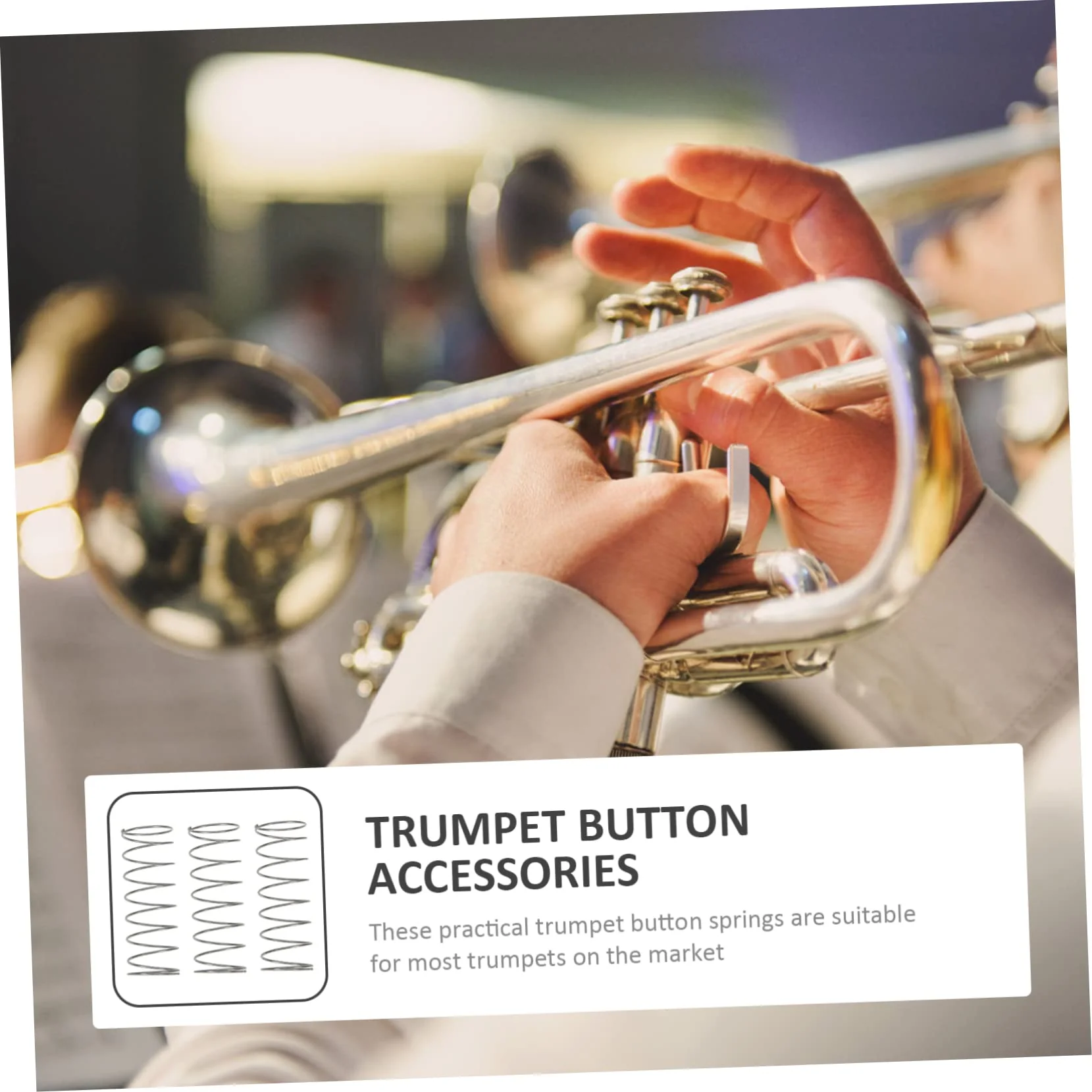 Hemoton 3pcs Durable Trumpet Springs Portable Button Spring Replacement for Trumpet Sturdy Convenient Accessories for Wind Instruments 4.9x1.7cm Silver - Image 7
