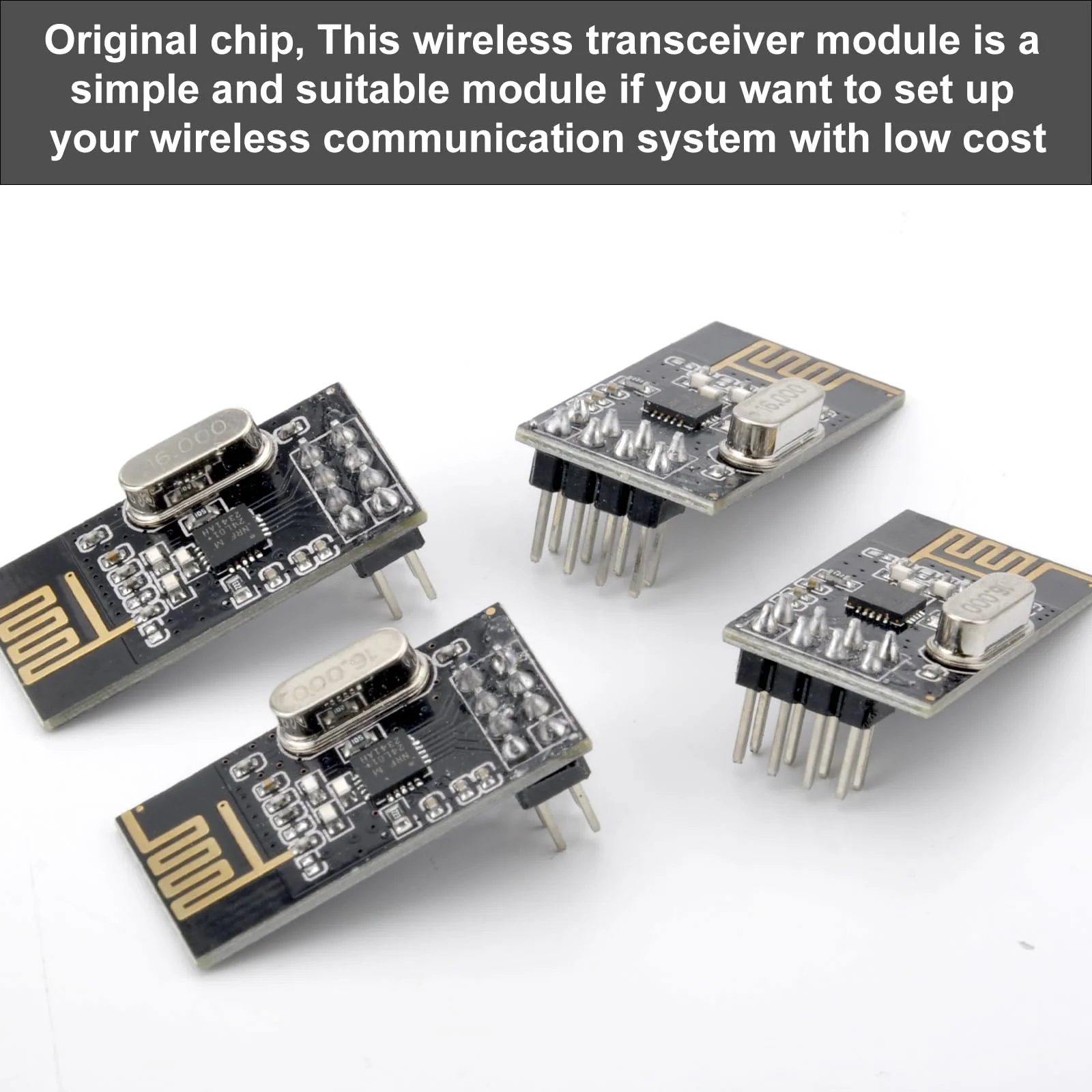 HENGBIRD 4 Pcs nRF24L01 + Wireless Transceiver Module NRF24L01 + 2.4G Wireless Transceiver Radio Transceiver Module RF PI ARM Model Wireless 200M Communication Module Upgrade - Image 2