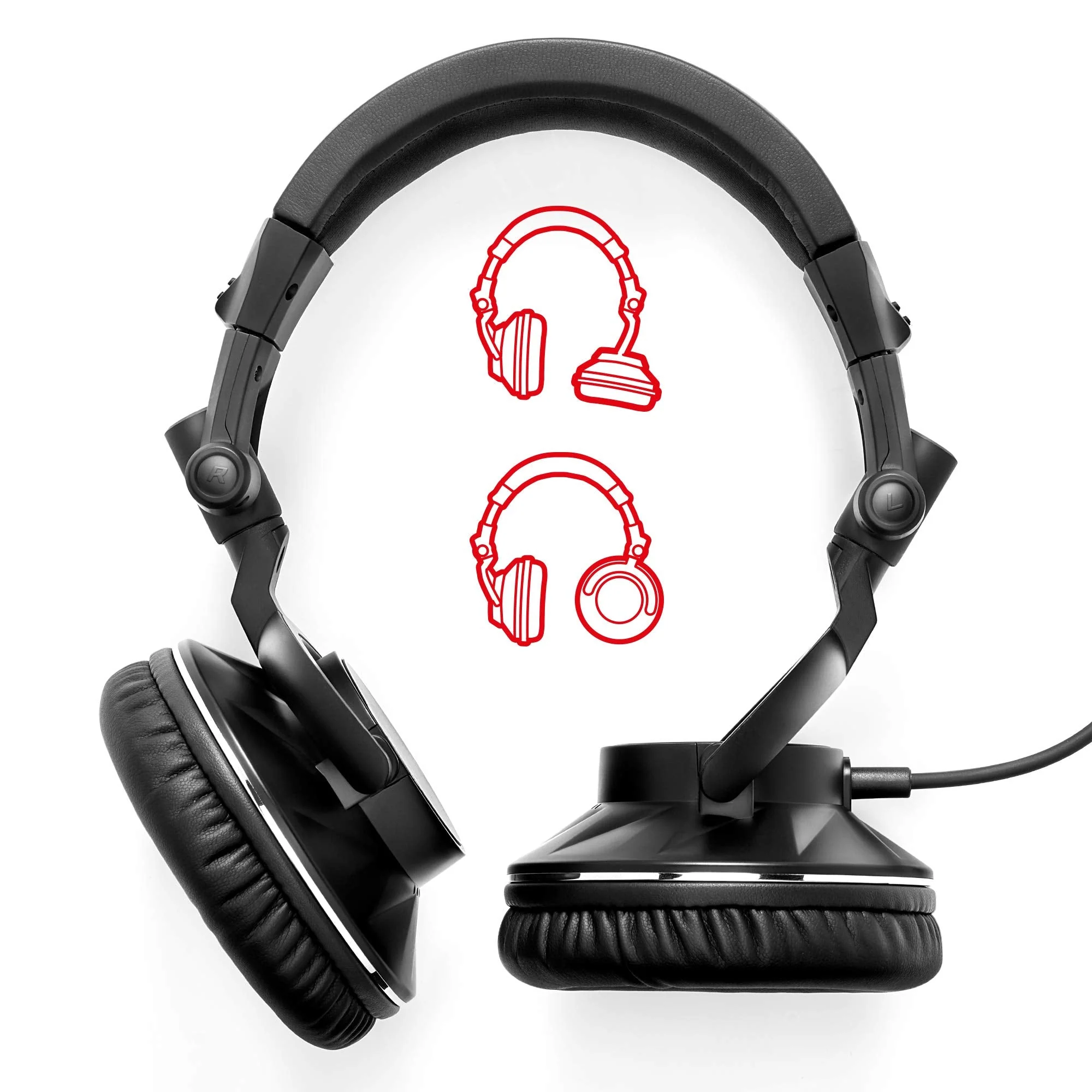 Hercules HDP DJ60 – Professional-Quality DJ Headphones - High Performance, Foldable and Comfortable,Black - Image 3