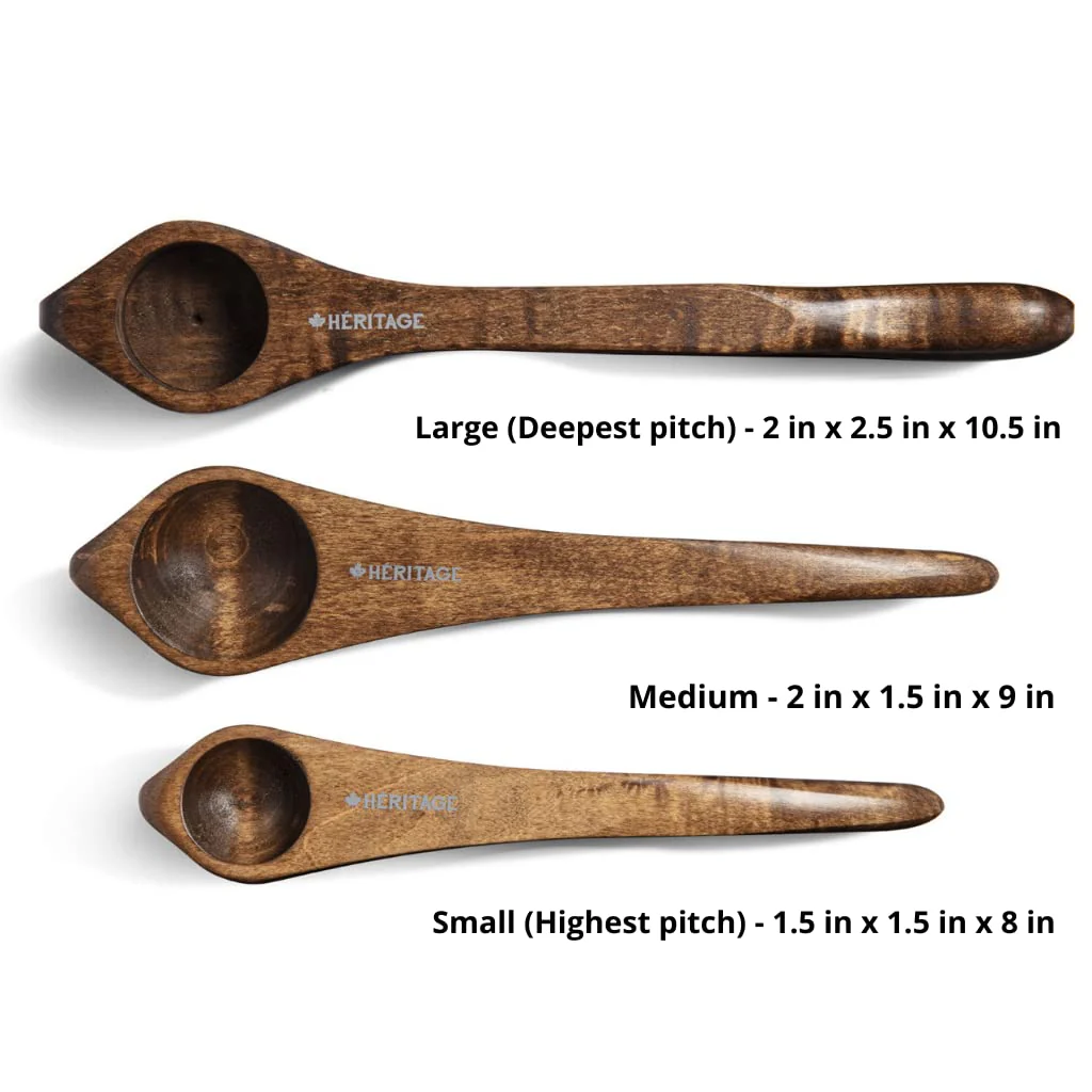 Heritage Musical Spoons Percussion Instrument, Handmade Canadian Maplewood, Natural Wood Folk Sound, Great Gift for All Ages With Any Music Experience, Small, Old Fashioned - Image 6