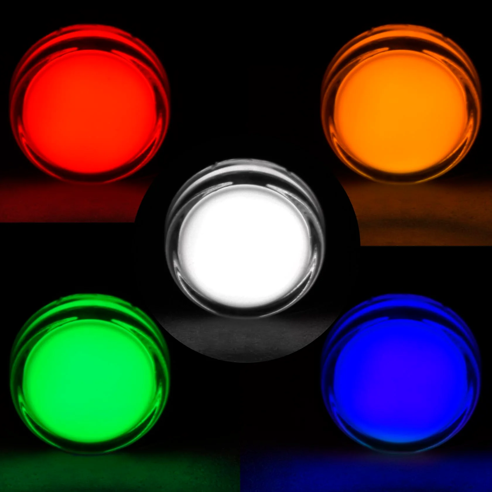 Heschen 22 mm LED Indicator Light, AD16-22D/S, 24VDC 20mA, Red, Green, Yellow, Blue, White Light Colour, Pack of 5 - Image 7