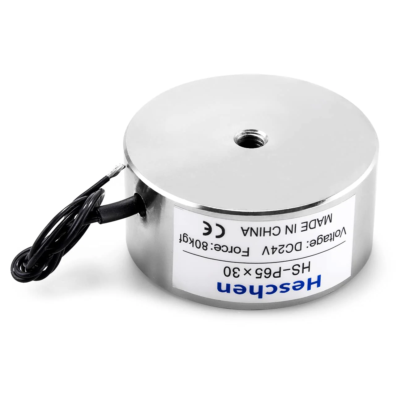 Heschen Elektromagneten Magnet P65/30, OD: 65 mm Solenoid Valve DC 24 V 80Kg/176 lb - Image 3