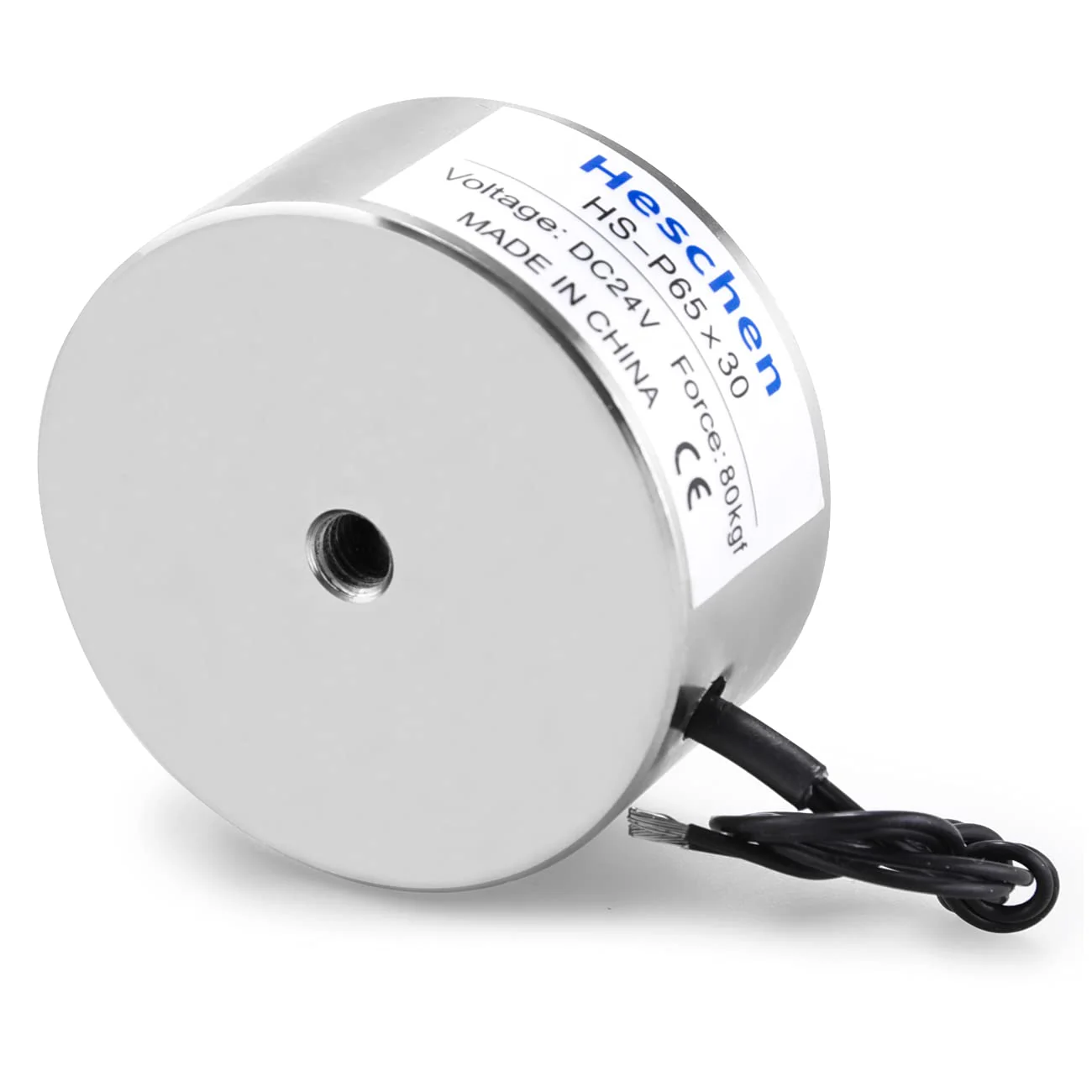 Heschen Elektromagneten Magnet P65/30, OD: 65 mm Solenoid Valve DC 24 V 80Kg/176 lb - Image 4