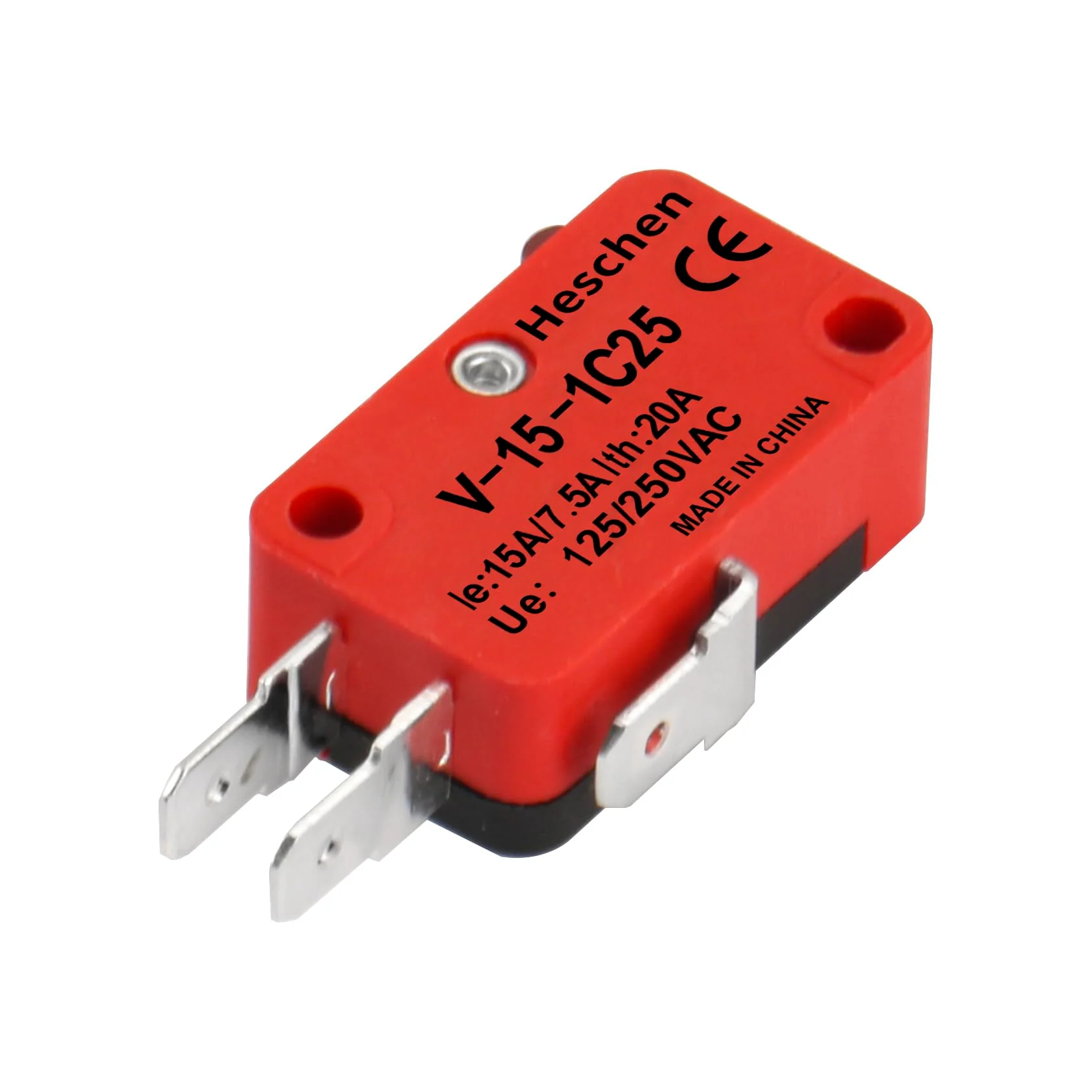 Heschen Micro Switch V-15-1C25 SPDT Button Type 20A 250VAC Pack of 2 - Image 8