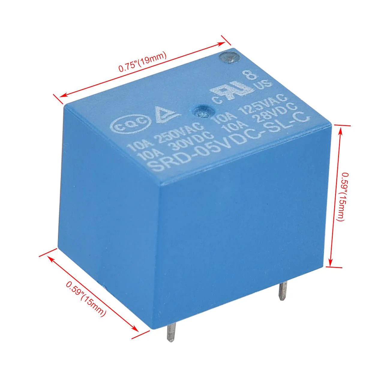 Heschen - PC Relay SRD-05VDC-SL-C DC5V Coil SPDT 10A 250VAC 5 Pin Terminal 2 Pack - Image 4