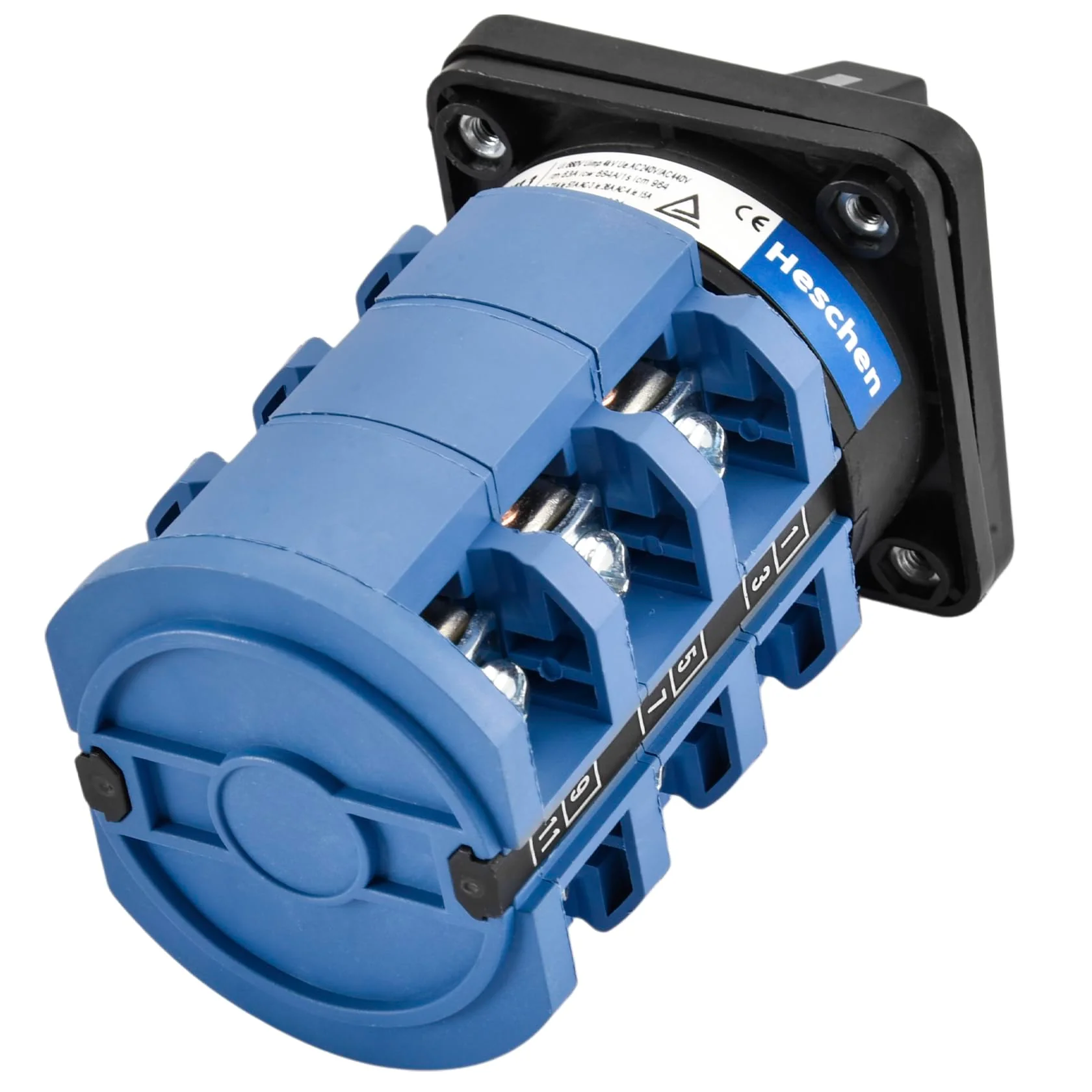 Heschen Universal Rotary Cam Selector Changeover Switch SZW26-63/D303.3 660V 63A ON-Off-ON 3 Position 3 Phase 12 Terminals CE - Image 8