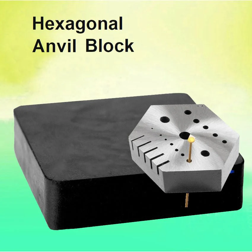 Hexagonal Steel Riveting Anvil Block 7/8" Thick Multi-Functional Bench Hex Steel Block Drilling Jewelry Watchmakers, Craftsman - Image 2