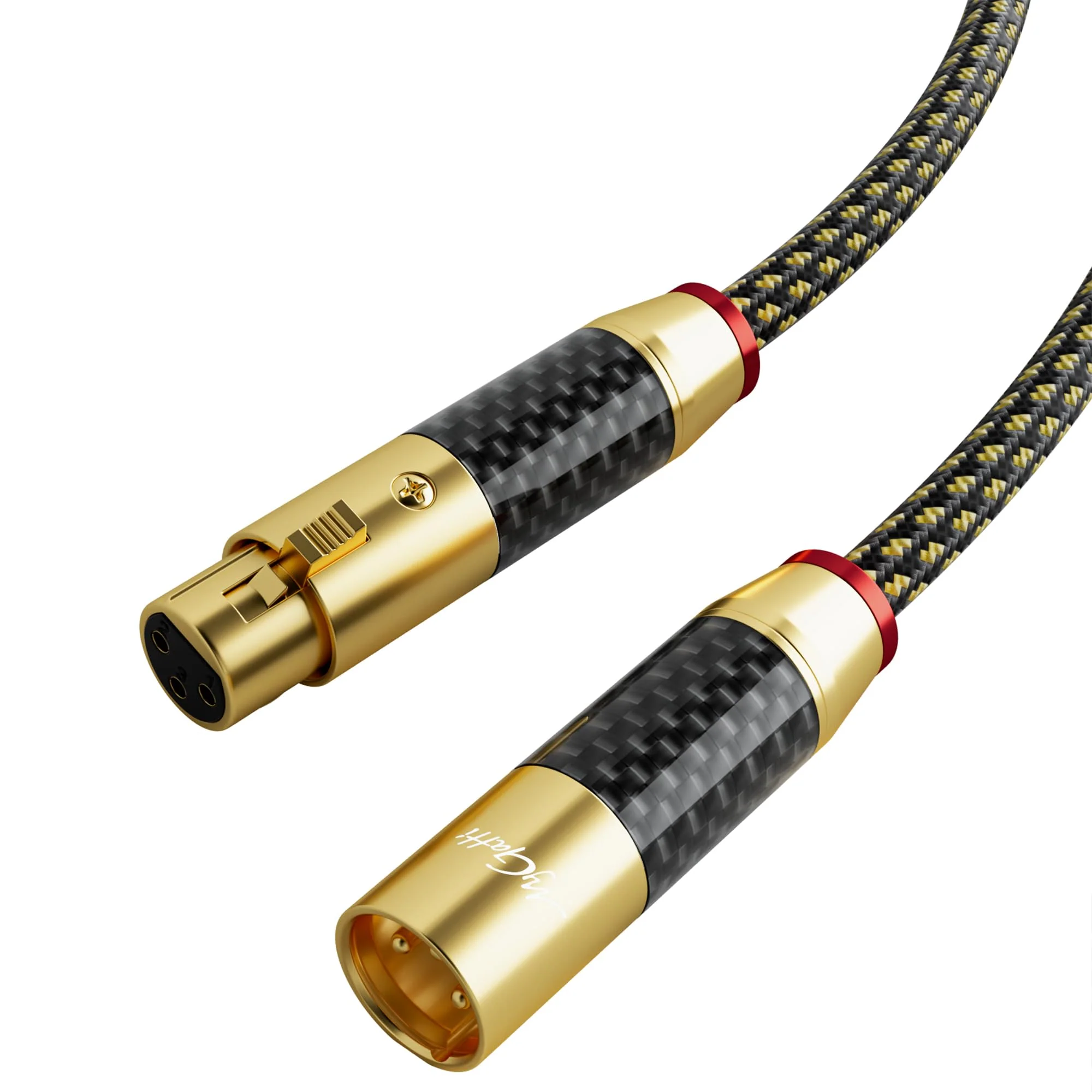 Hi-Fi XLR to XLR Microphone Cable 100 Feet, Male to Female Cable, 3 Pin Balanced XLR Cable, 16AWG Silver Plated Copper, Multiple Shield, Nylon Braided Cord for Real HiFi System, Audiophile - Image 7