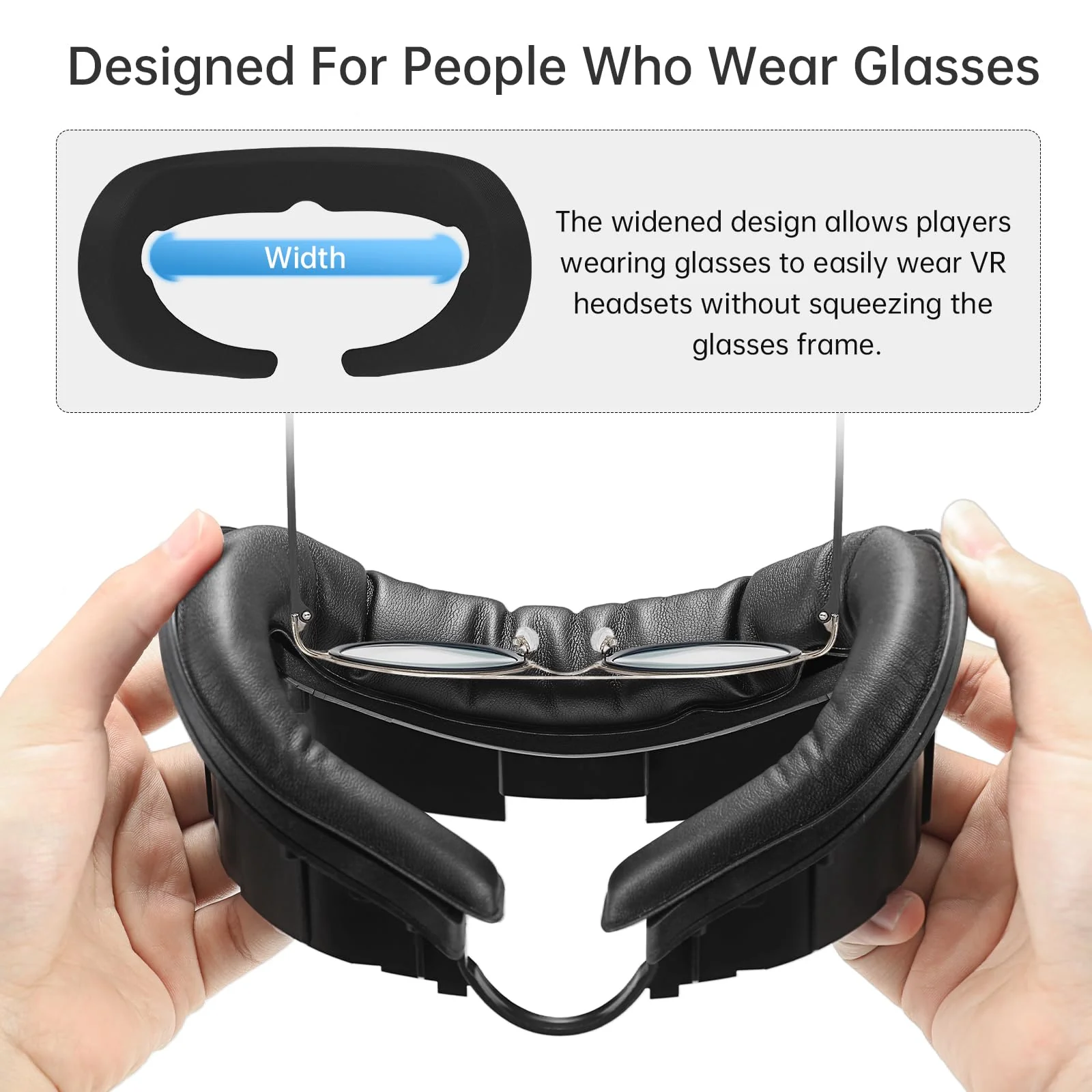 Hibloks Face Cover Pad Facial Interface Compatible with Meta/Oculus Quest 3 Accessories, Air-Circulation Design,Comes with soft breathable ice silk cotton and PU mask replacement pad(Fan Not Included) Quest 3 Face Cover - Image 4