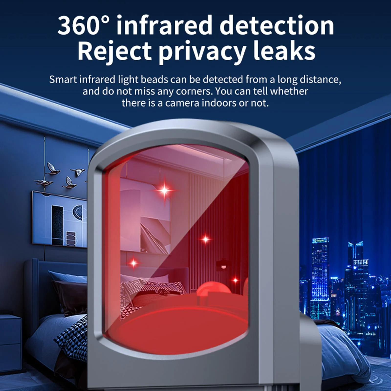 Hidden Camera Detectors, Portable Anti-Spy Device,Privacy pen,RF Signal Scanner, GPS Tracker & Bug Detector with Anti-Theft Alarm Mode for Hotels, Travel, Home & Office Privacy Protection Tool - Image 5